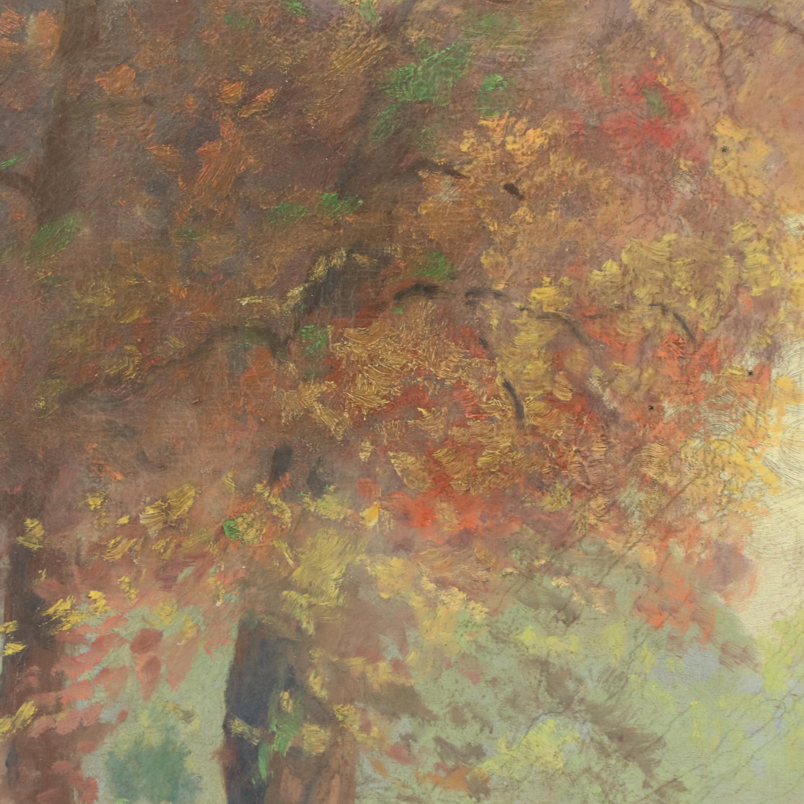 George Bickerstaff Landscape Oil Painting of Park