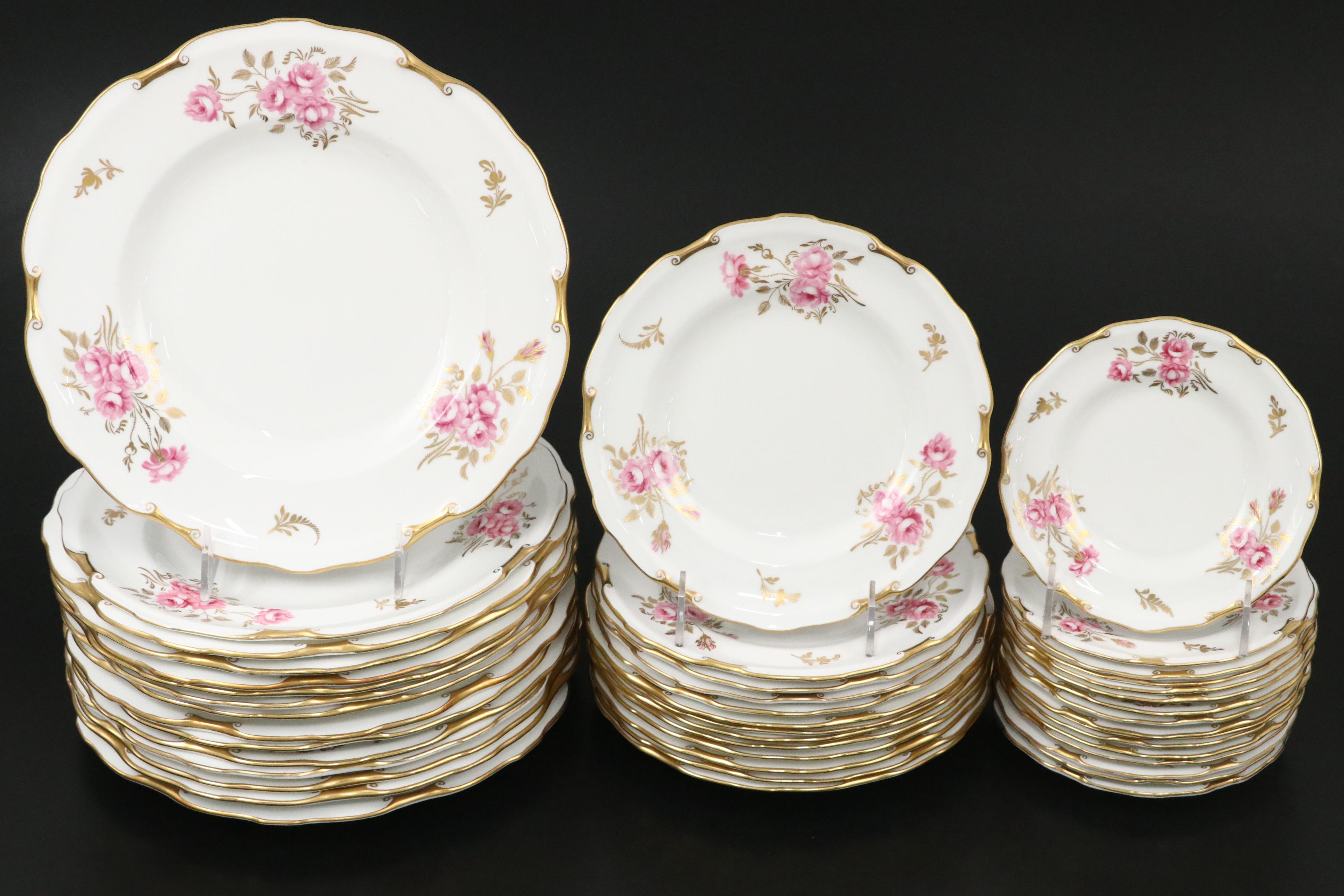 Royal Crown Derby "Royal Pinxton Roses" Porcelain Dinnerware, 1966–1969