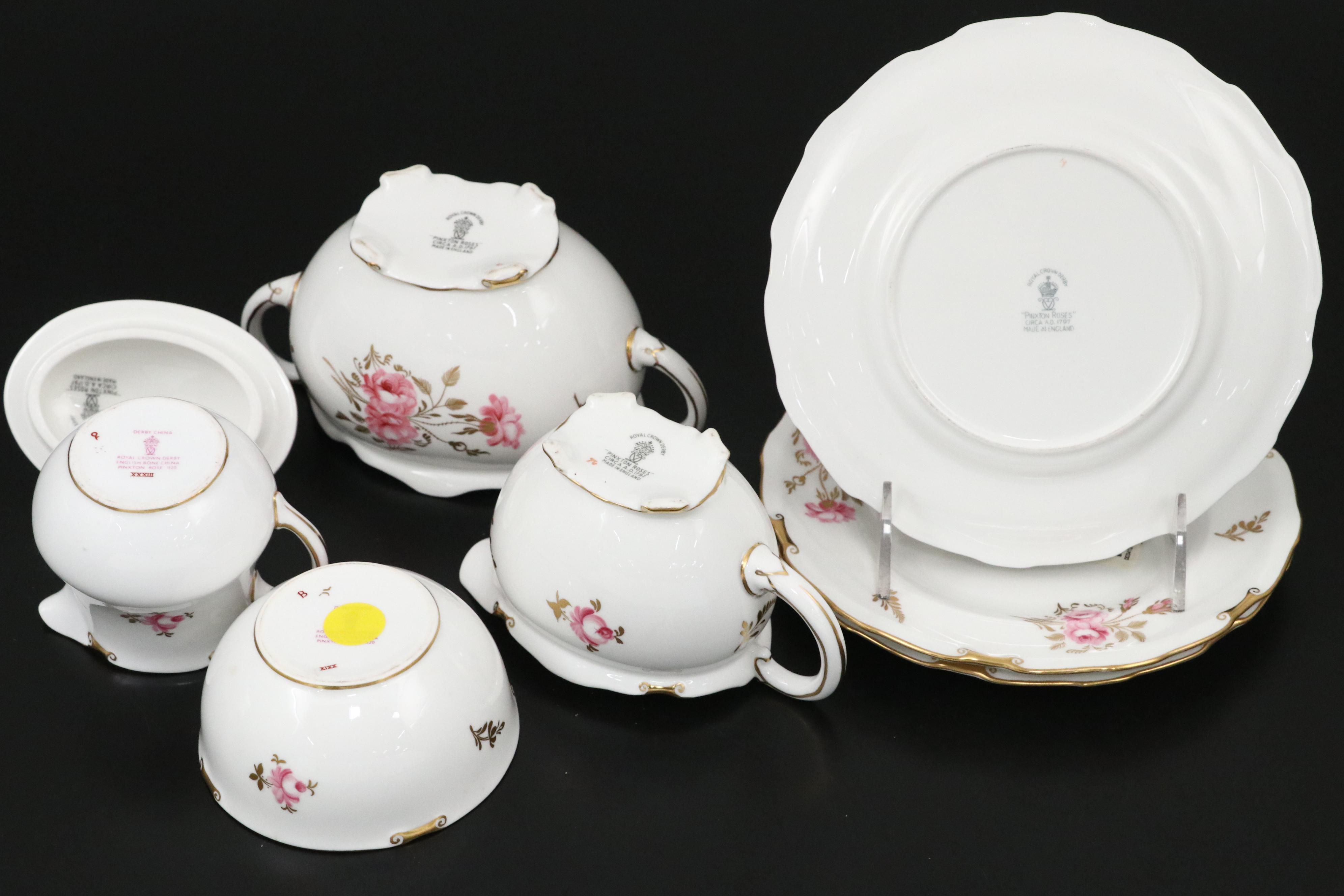 Royal Crown Derby "Royal Pinxton Roses" Porcelain Dinnerware, 1966–1969