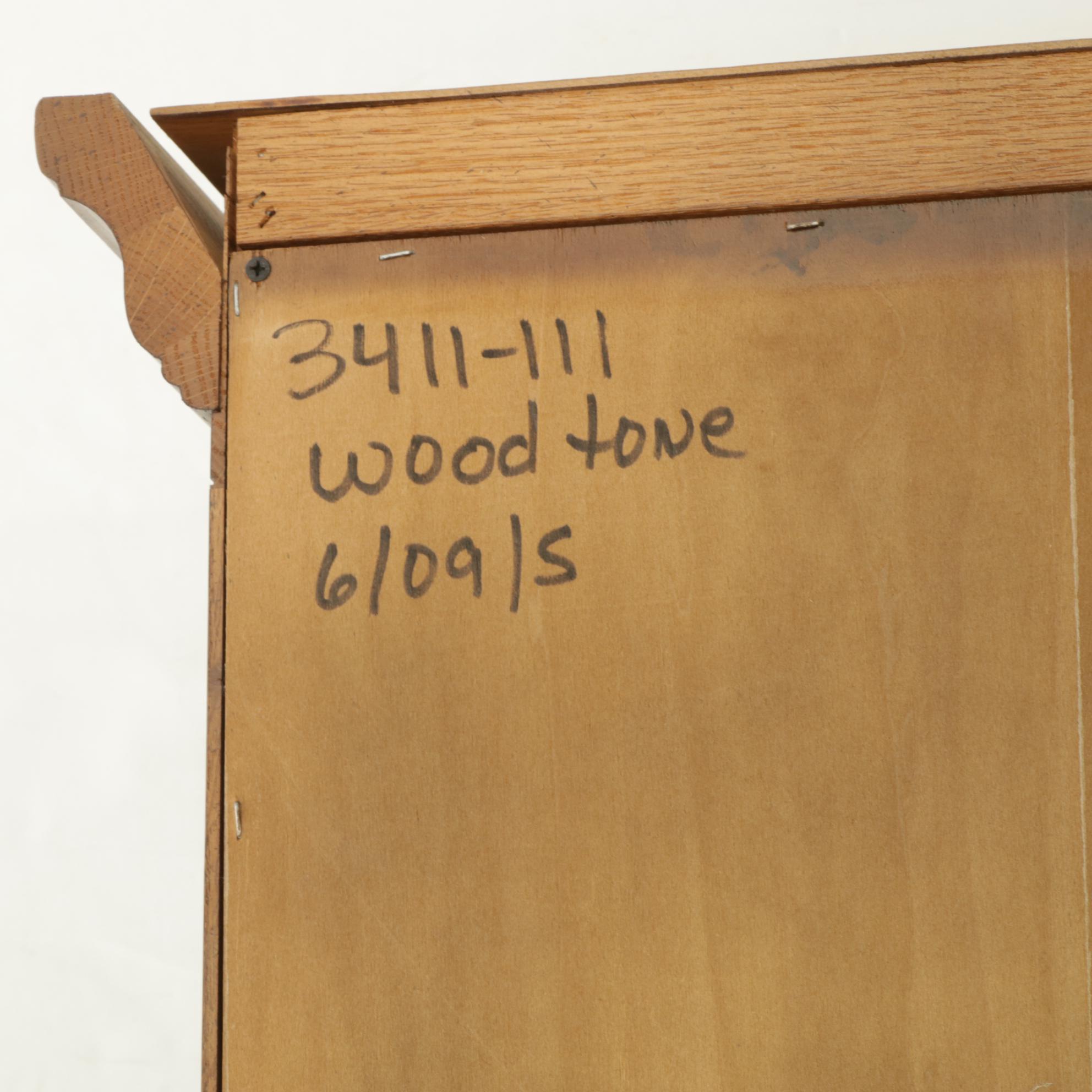 Stanley Furniture Federal Style Oak China Cabinet, Late 20th Century