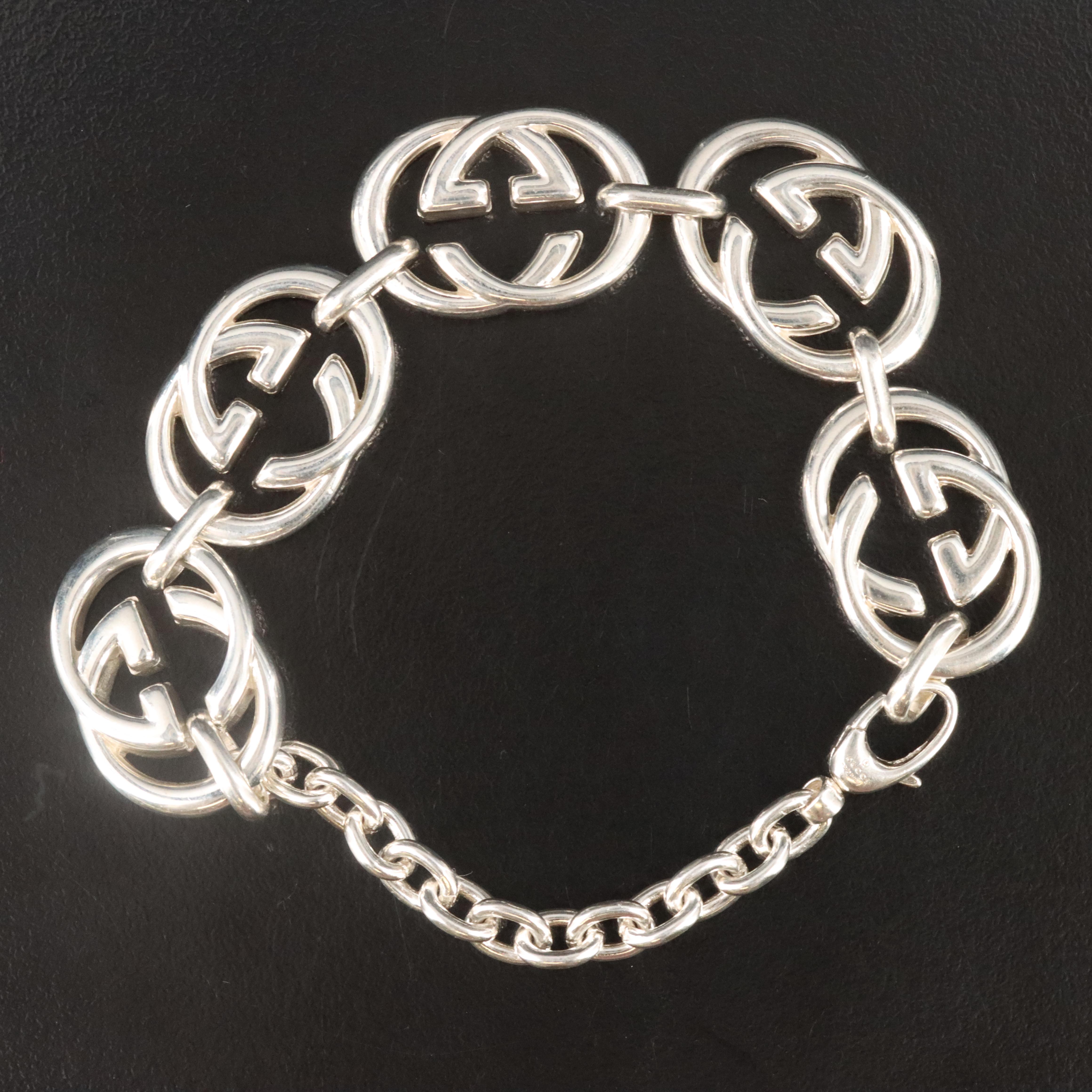 Gucci Britt Sterling G Link Bracelet