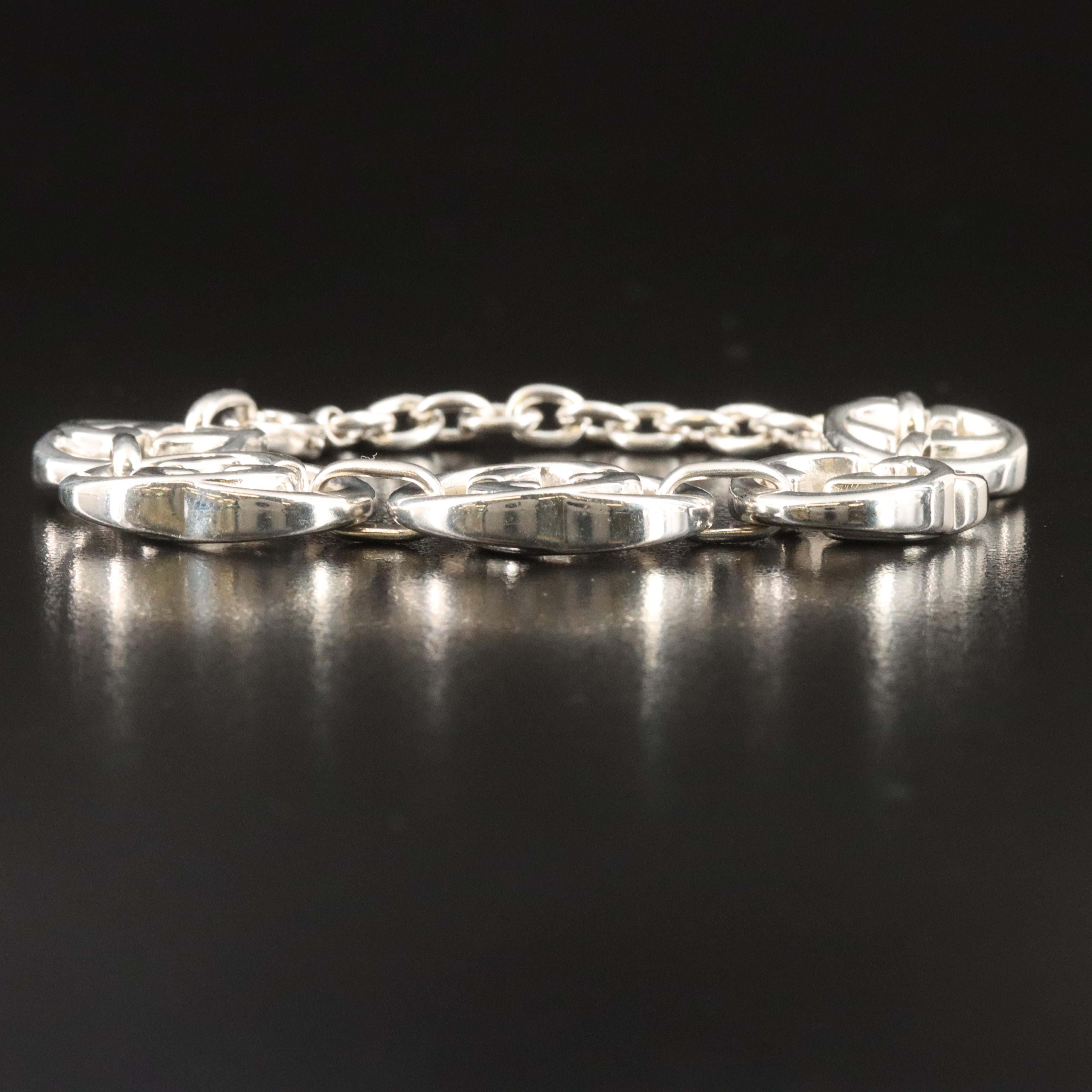 Gucci Britt Sterling G Link Bracelet