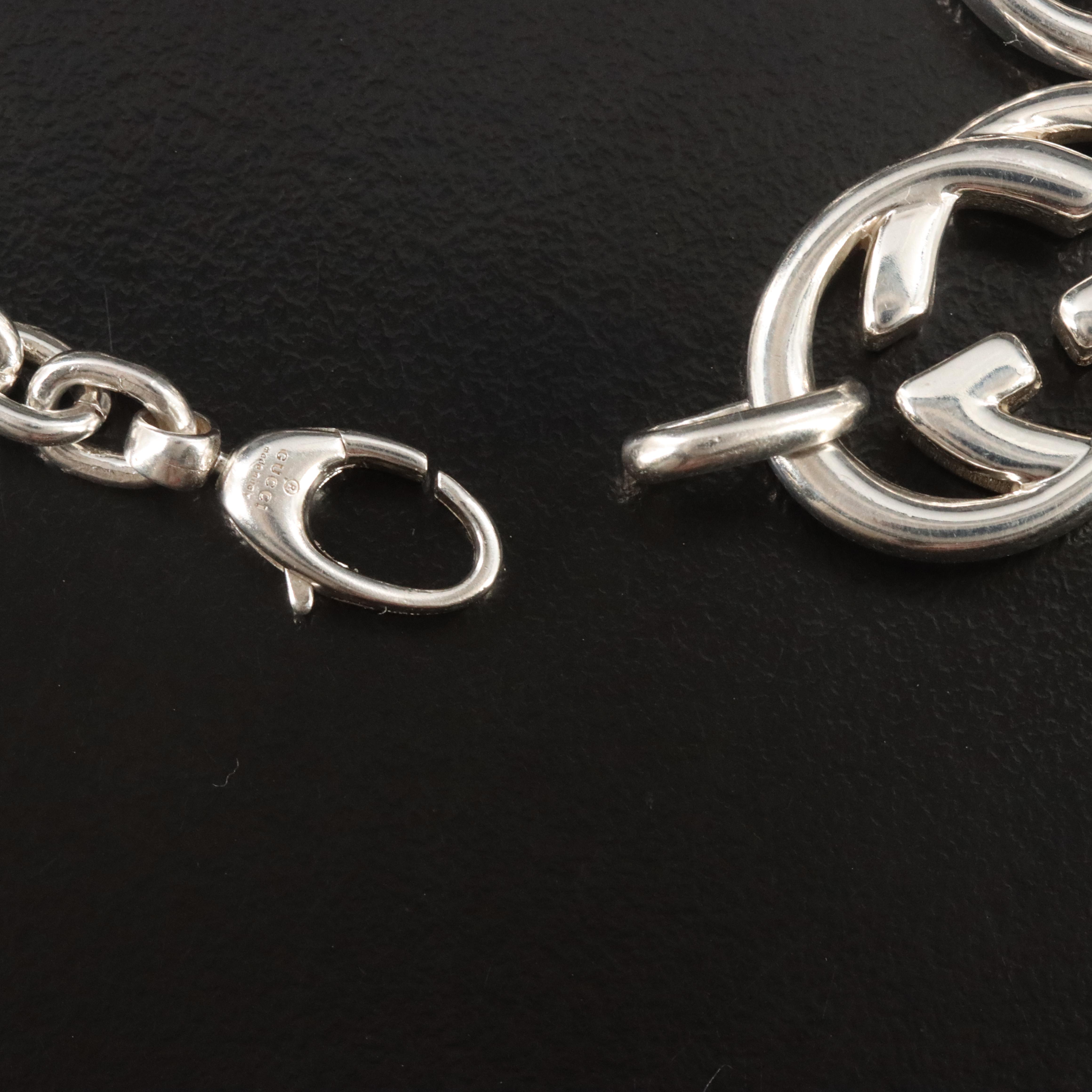 Gucci Britt Sterling G Link Bracelet