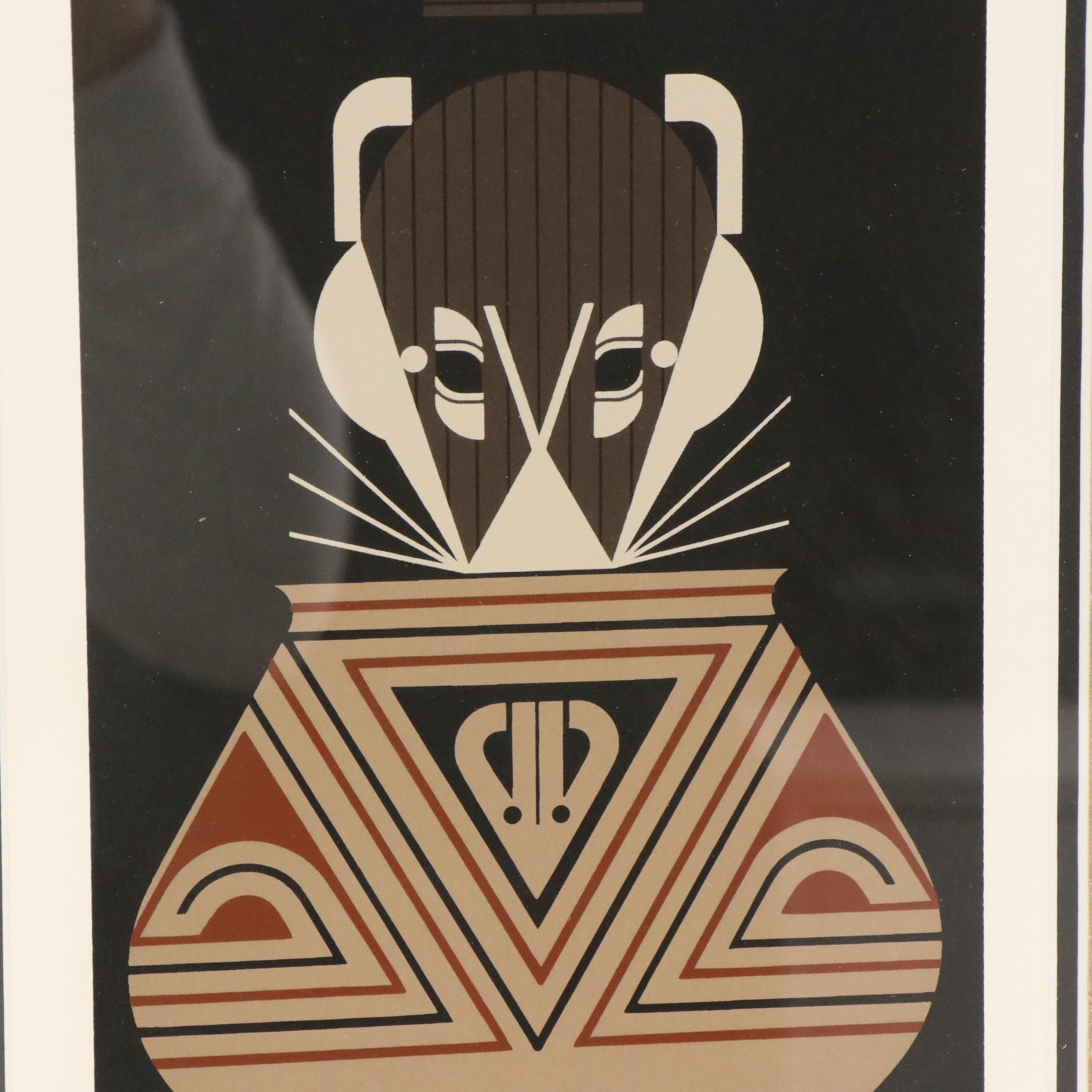 Charley Harper Modern Serigraph "Potluck," 1980