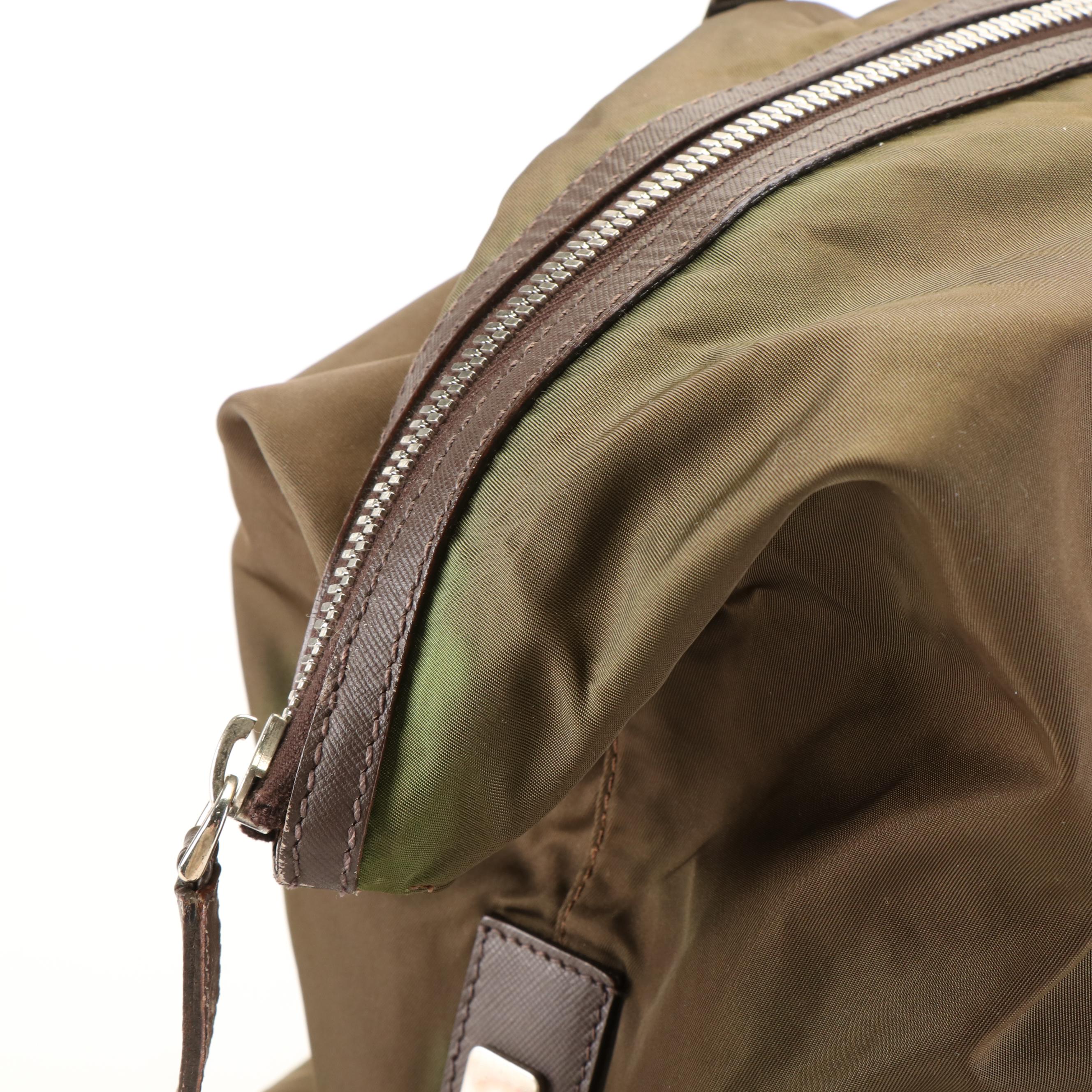 Prada Tessuto Nylon and Leather Weekender Bag