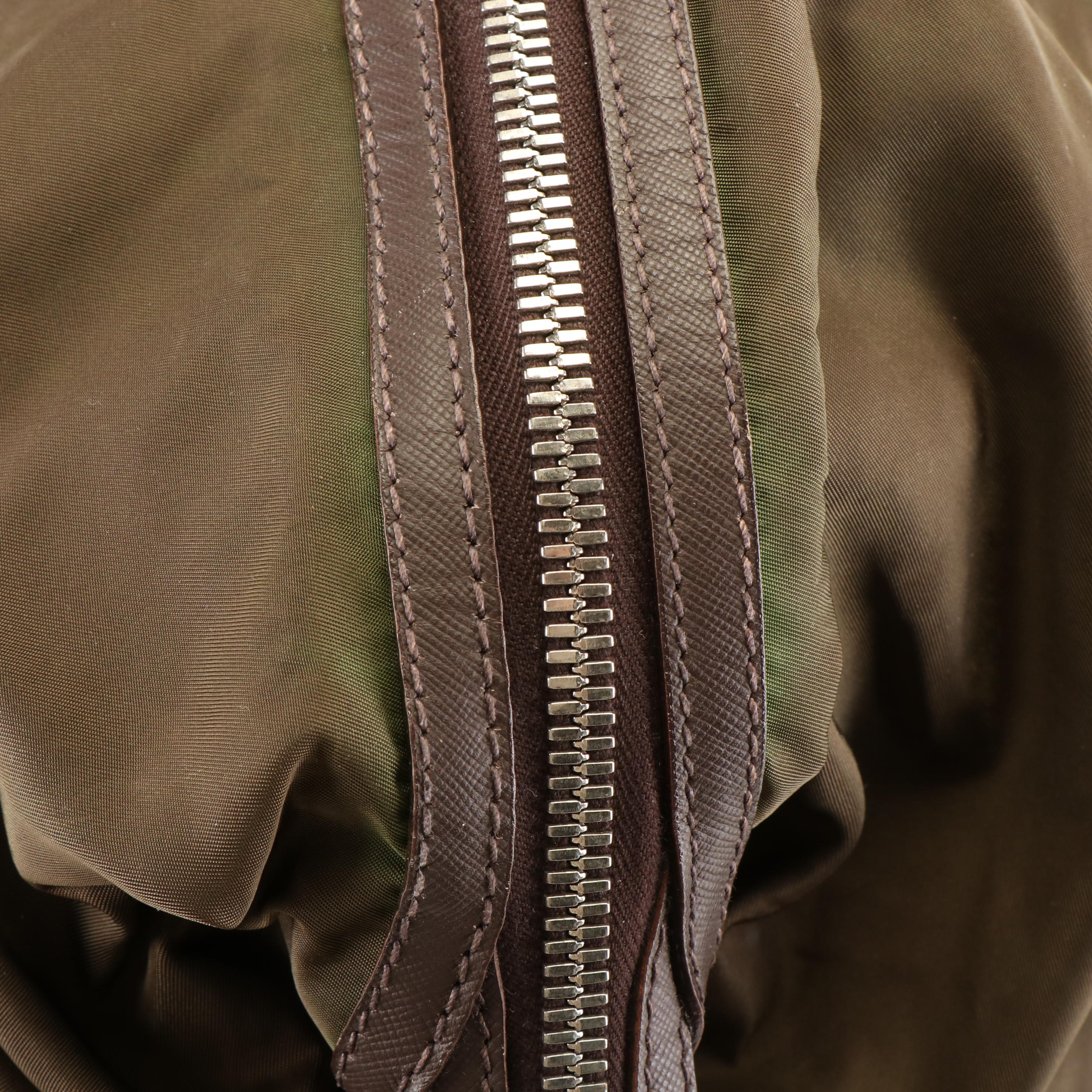 Prada Tessuto Nylon and Leather Weekender Bag