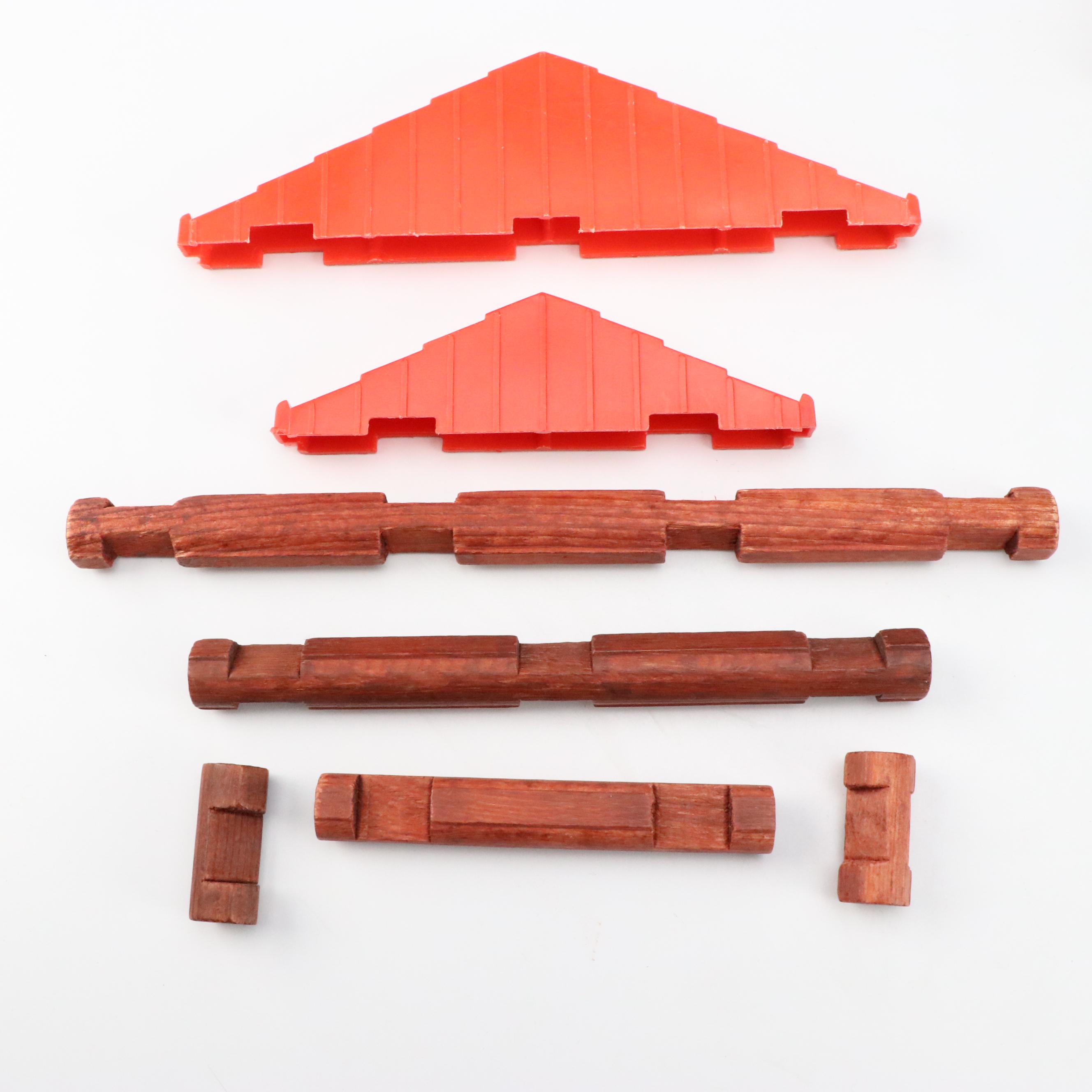 Playskool Lincoln Logs Toy Construction Set, 1974