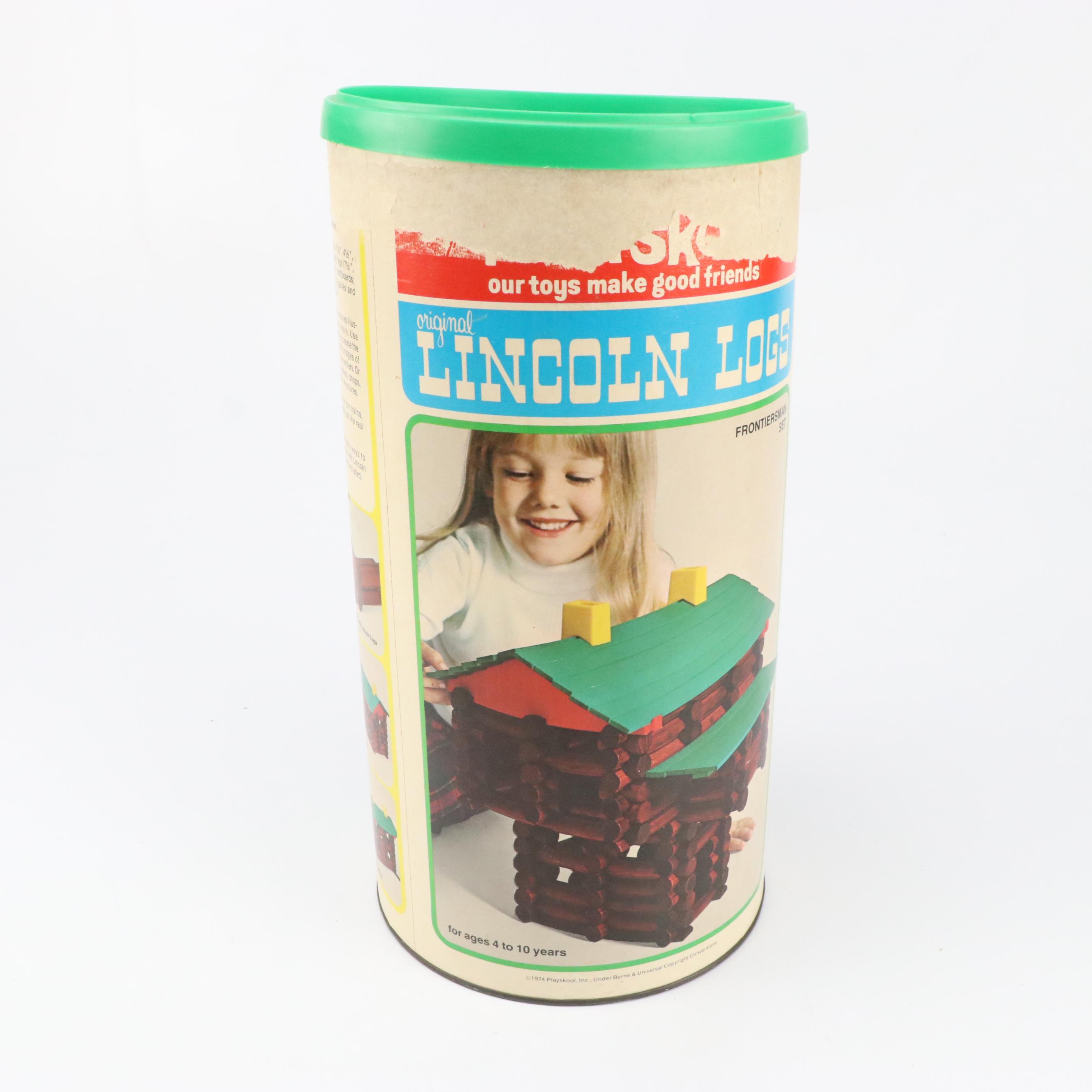 Playskool Lincoln Logs Toy Construction Set, 1974