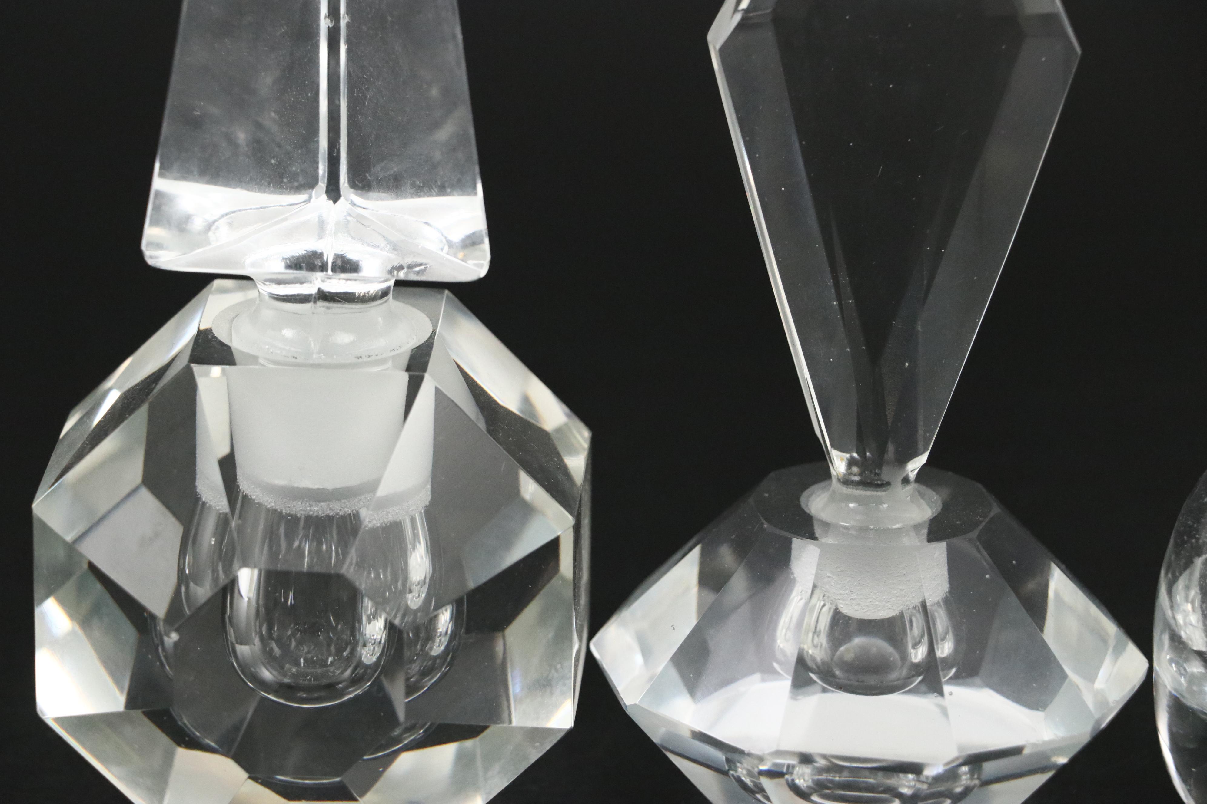 Wallace Sterling and Crystal Perfume Bottle and More Cut Crystal Perfume Bottles