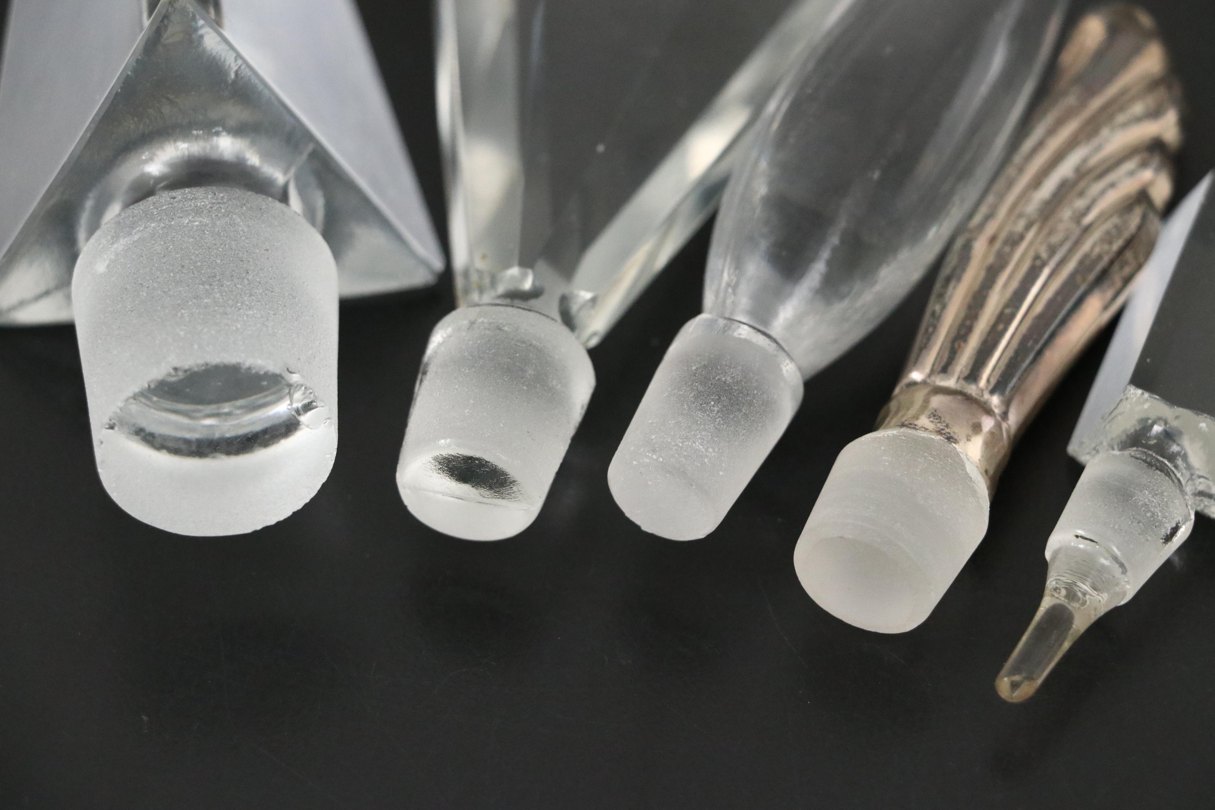 Wallace Sterling and Crystal Perfume Bottle and More Cut Crystal Perfume Bottles