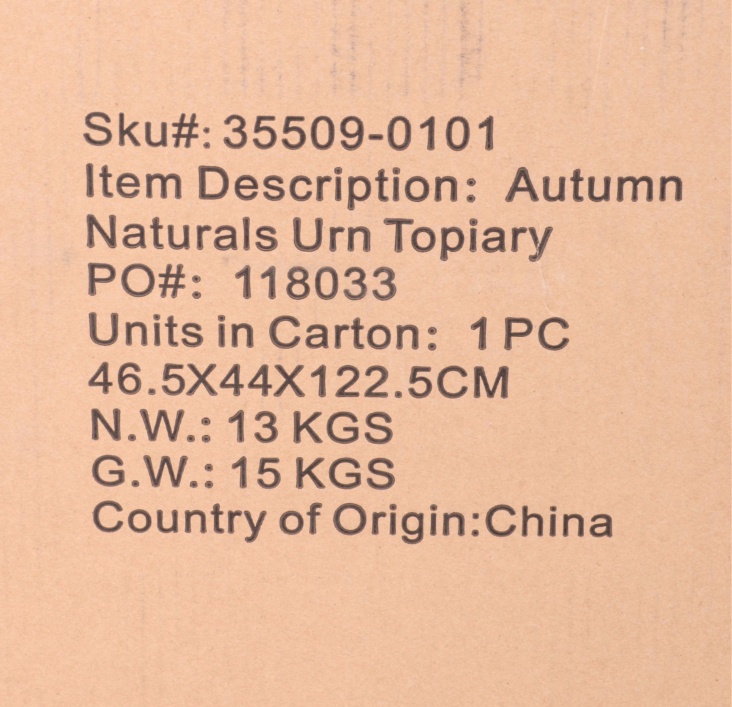 MacKenzie-Childs "Autumn Naturals" Pumpkin Topiary Urn