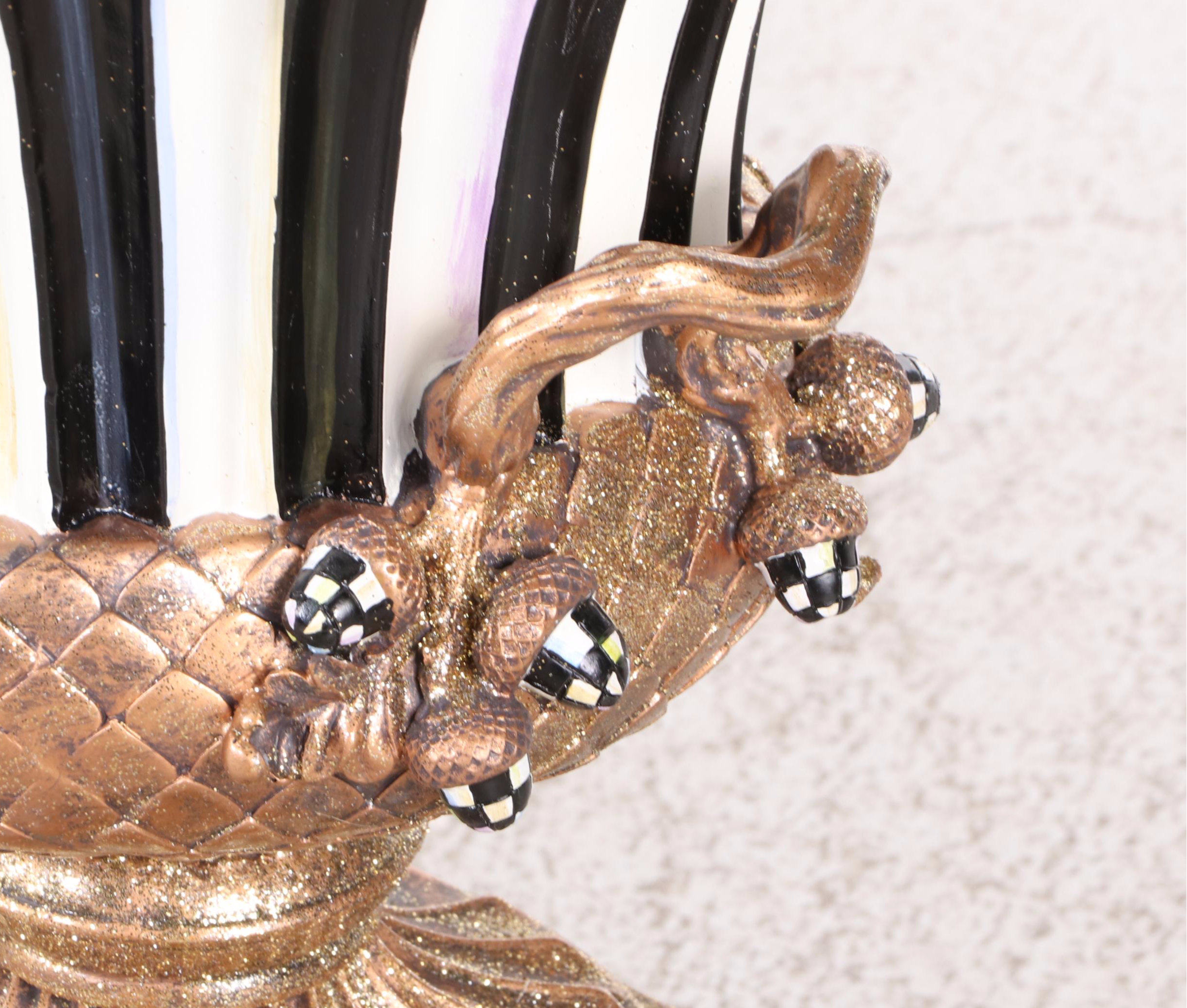 MacKenzie-Childs "Autumn Naturals" Pumpkin Topiary Urn