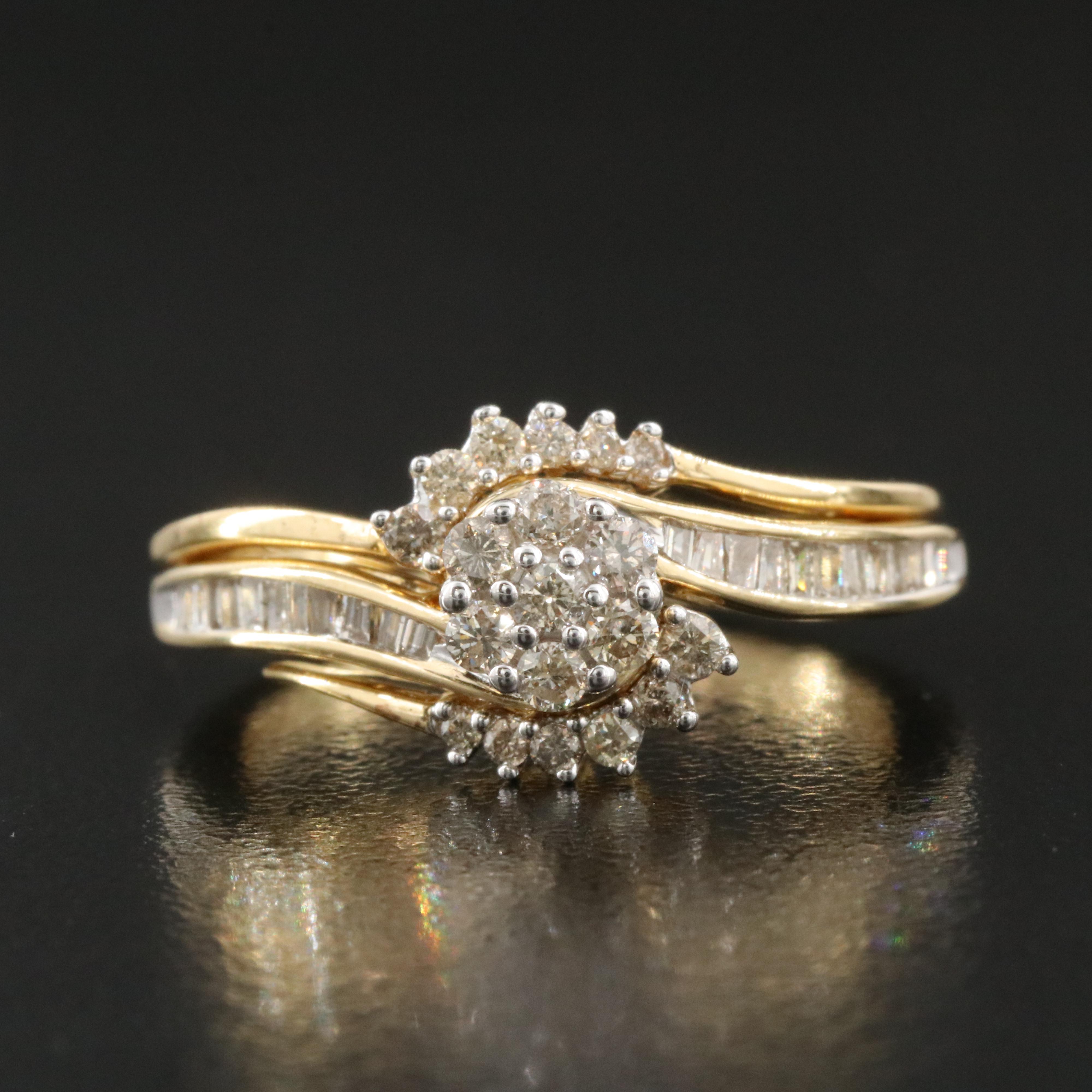 Sterling 0.53 CTW Diamond Ring Set