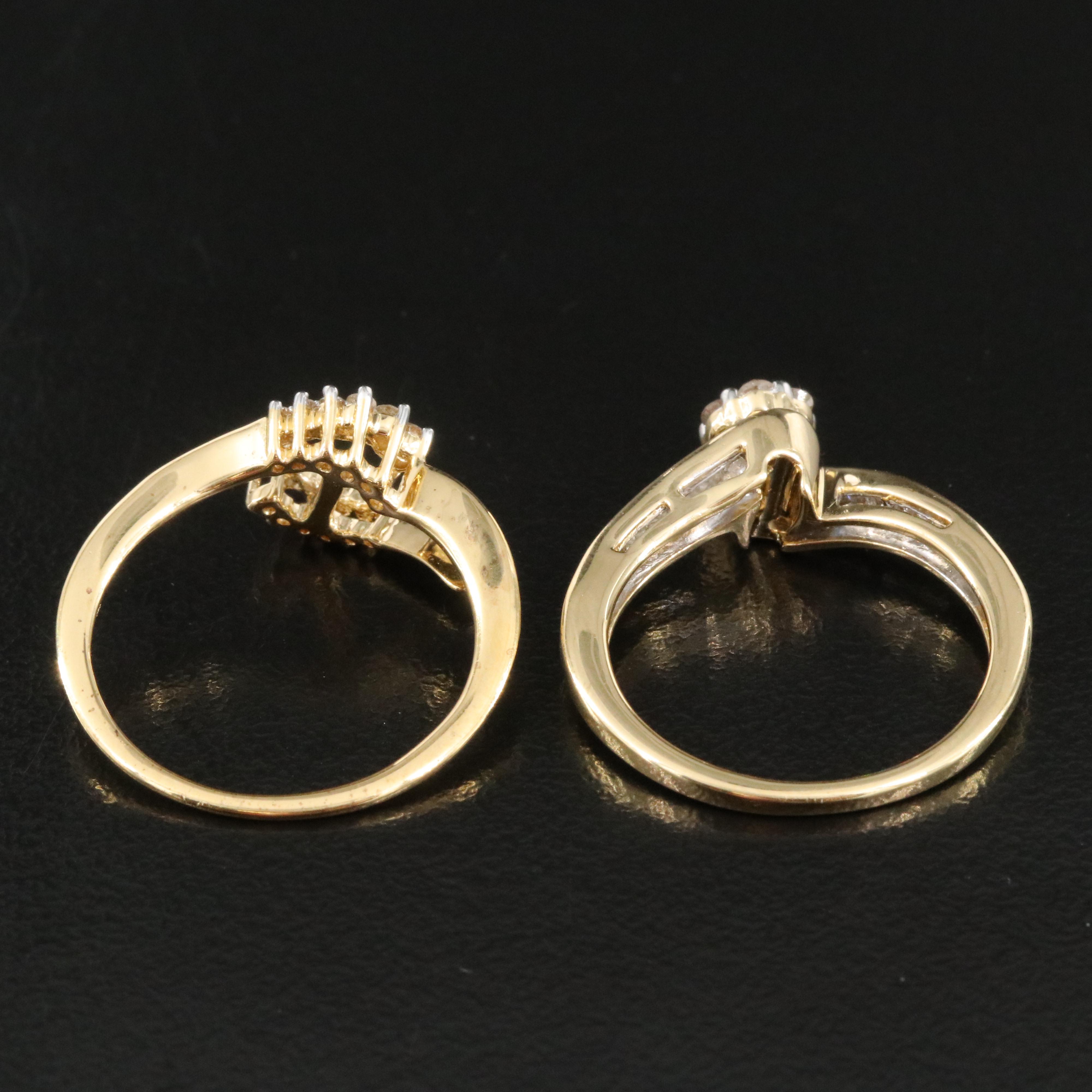 Sterling 0.53 CTW Diamond Ring Set