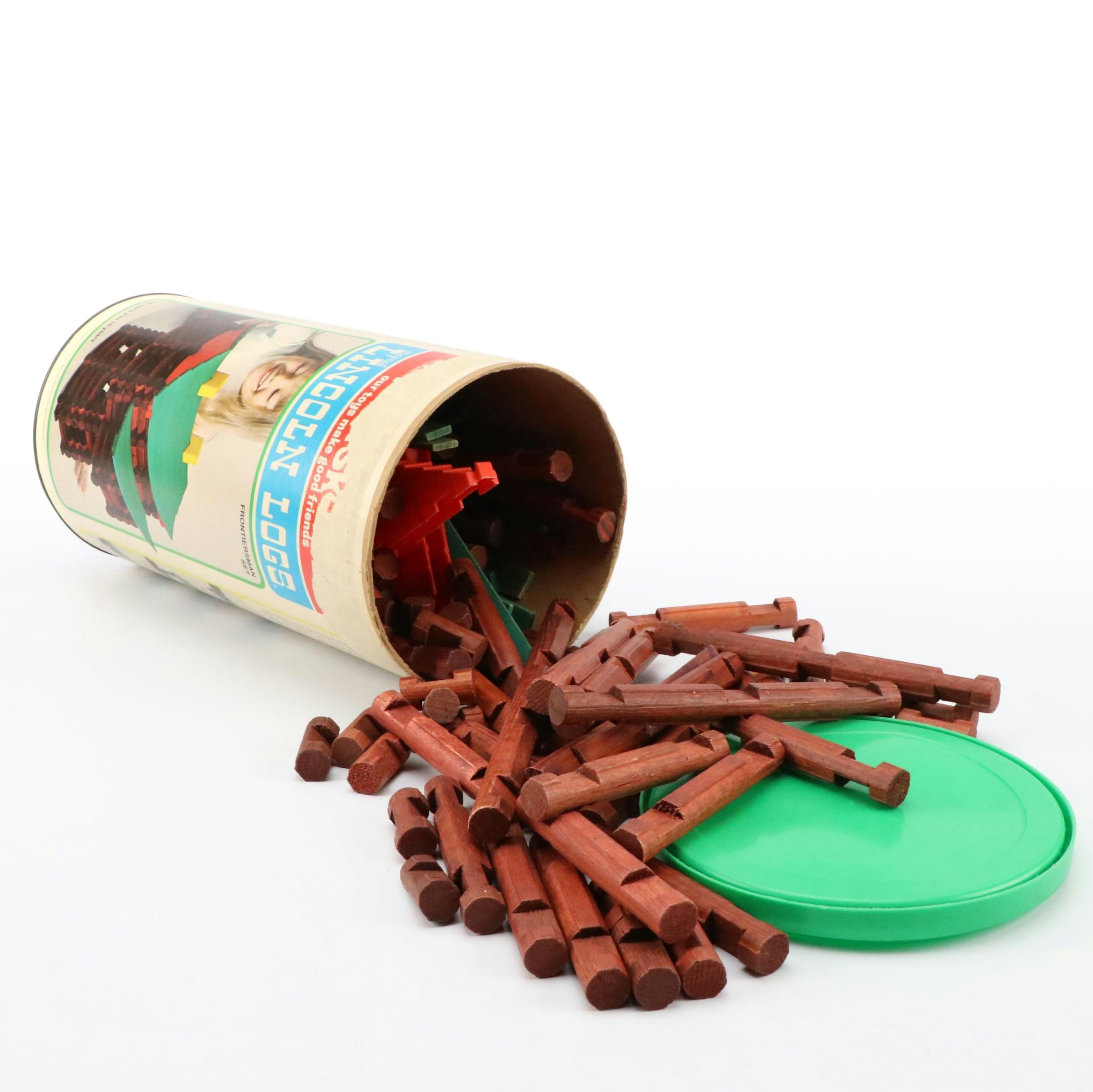 Playskool Lincoln Logs Toy Construction Set, 1974