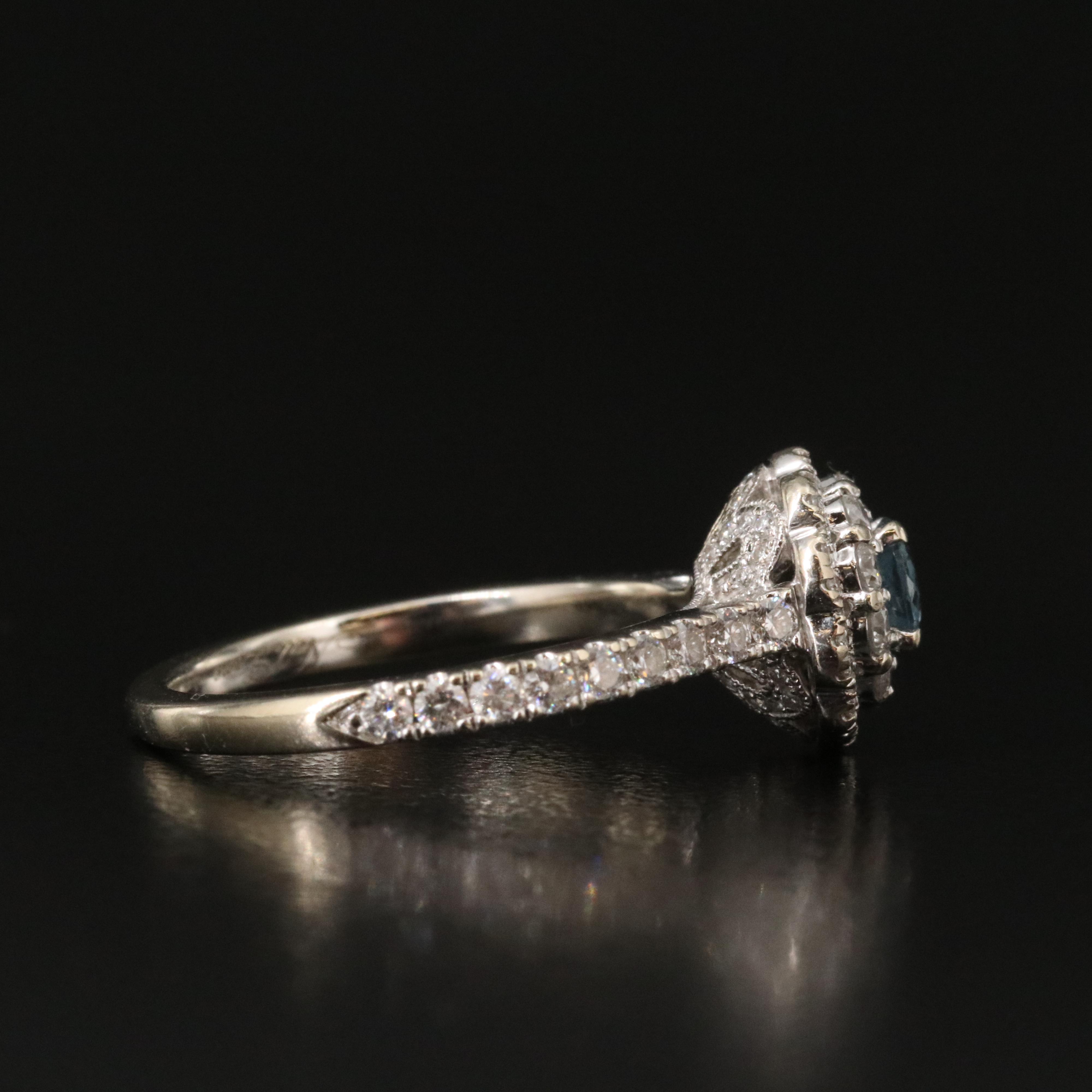 Neil Lane 14K Aquamarine and Diamond Ring