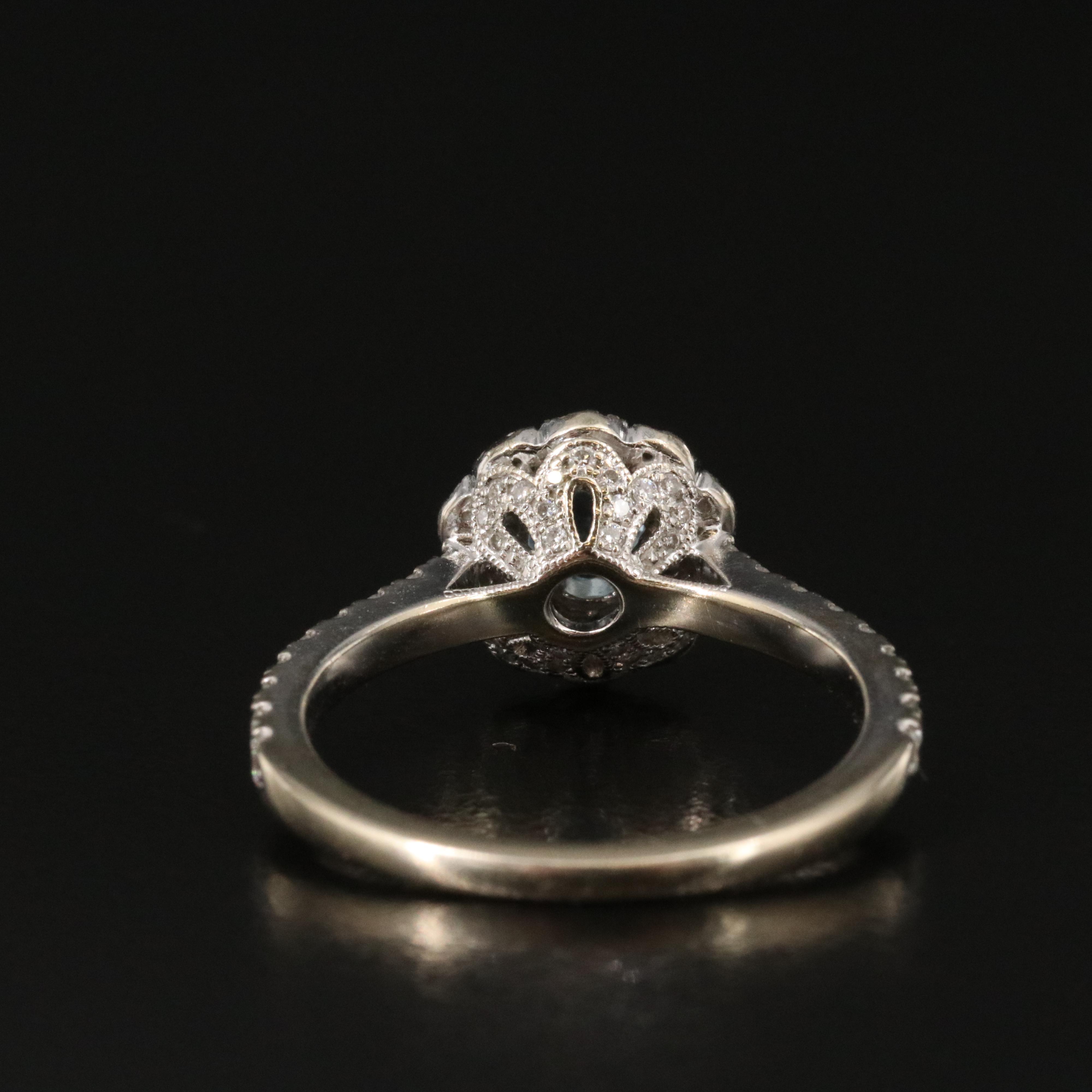 Neil Lane 14K Aquamarine and Diamond Ring