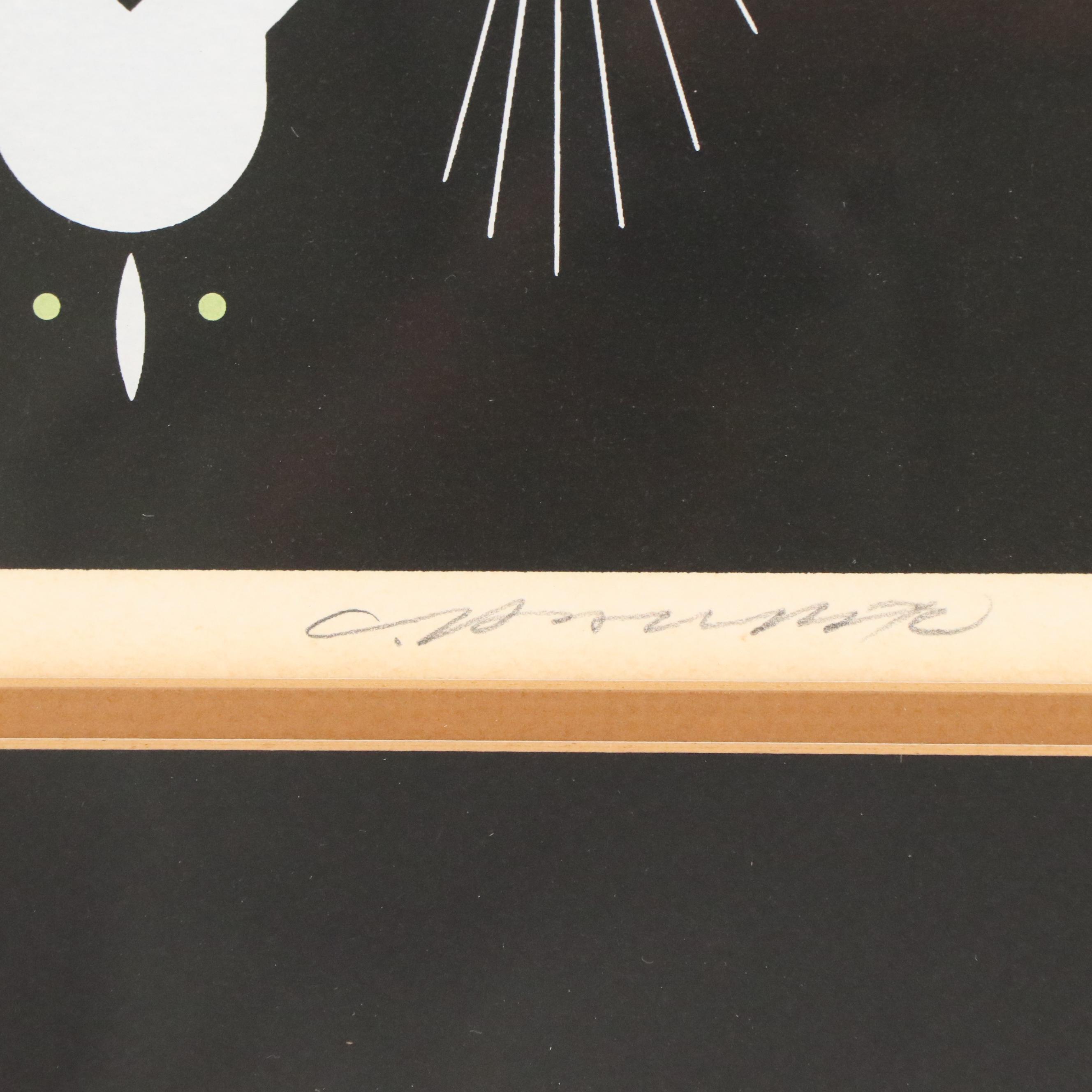 Charley Harper Modern Serigraph "Pfwhoooooooooo!"