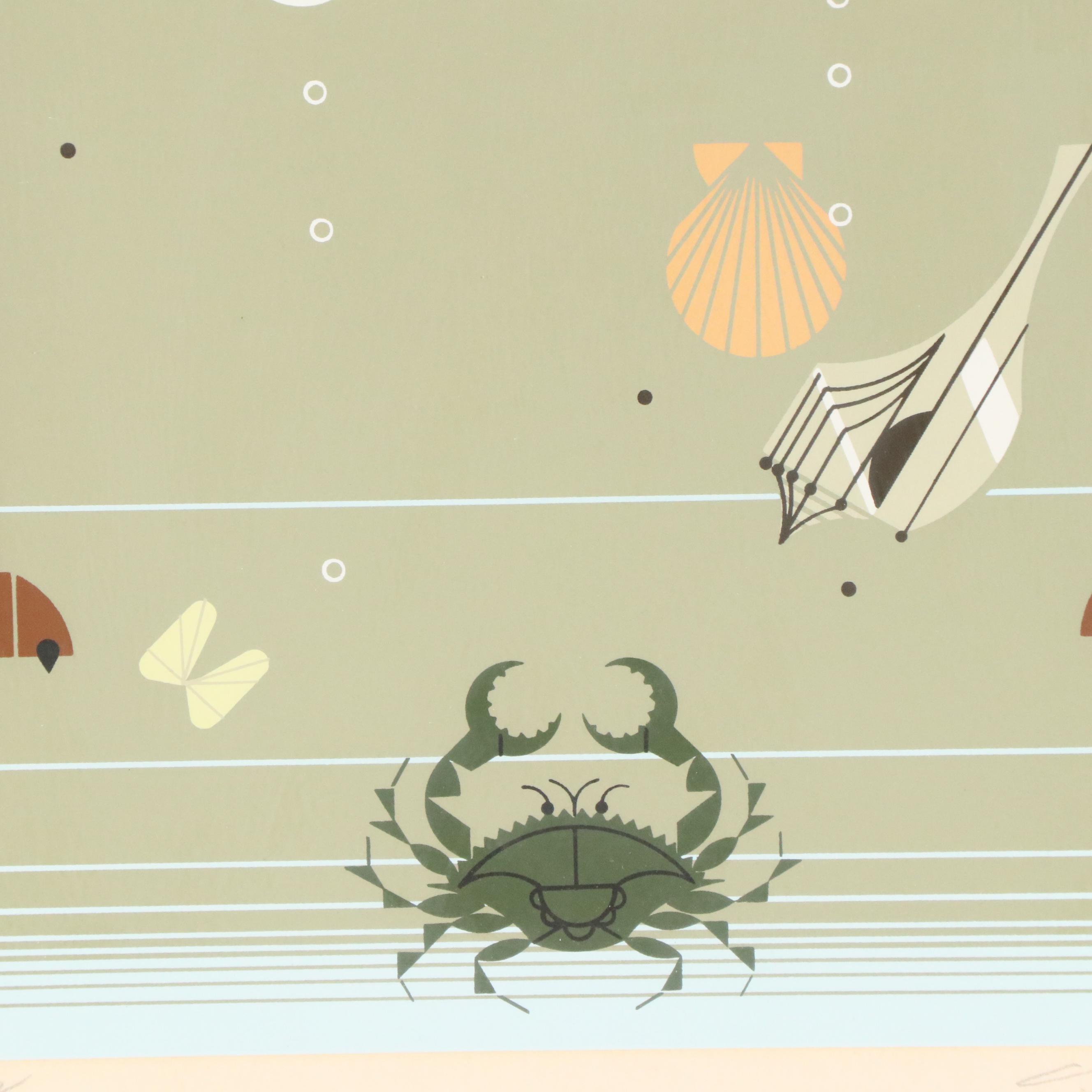 Charley Harper Modern Serigraph "Claws," 1975