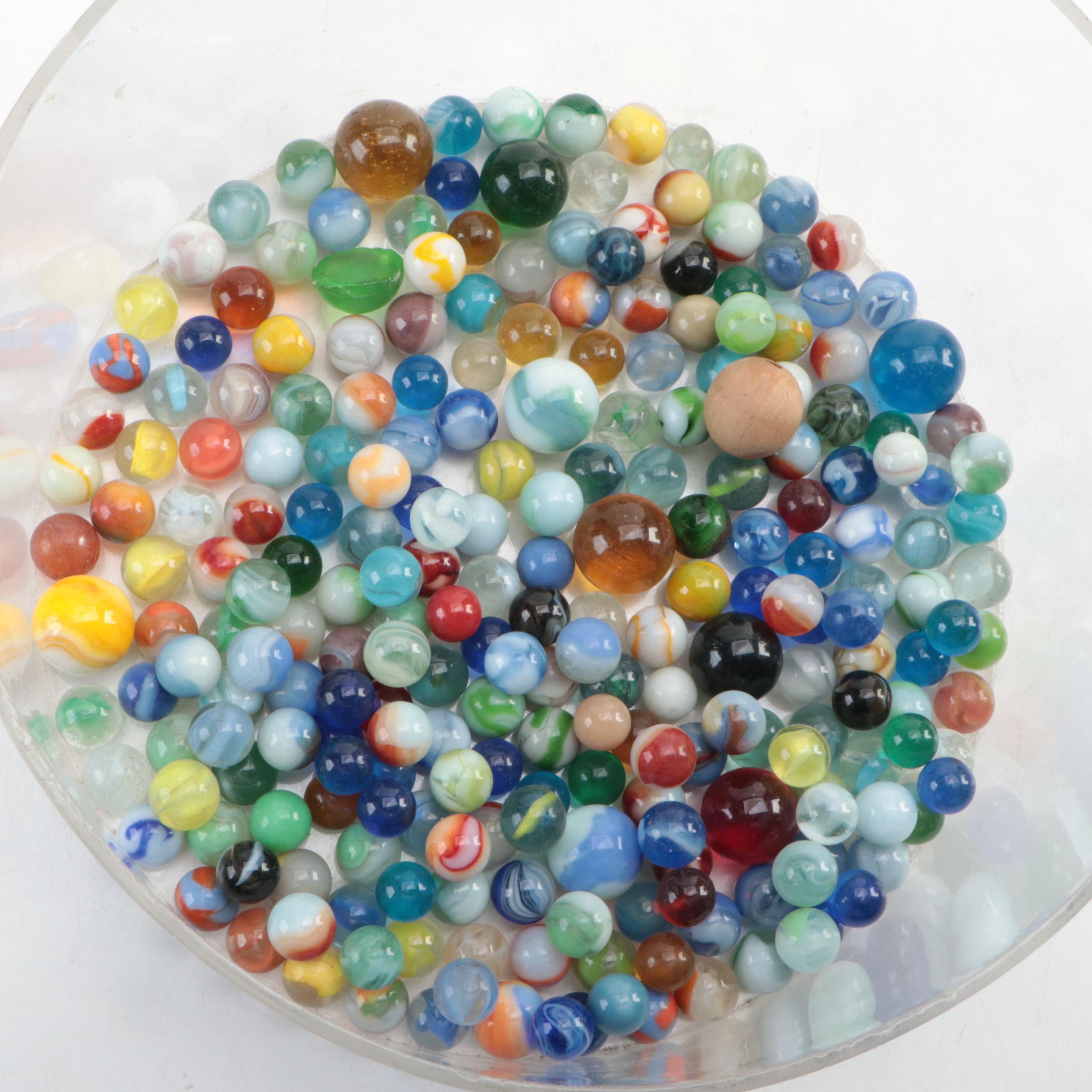 Clearies, Cat Eyes, Swirlies, Uranium Glass and More Marbles