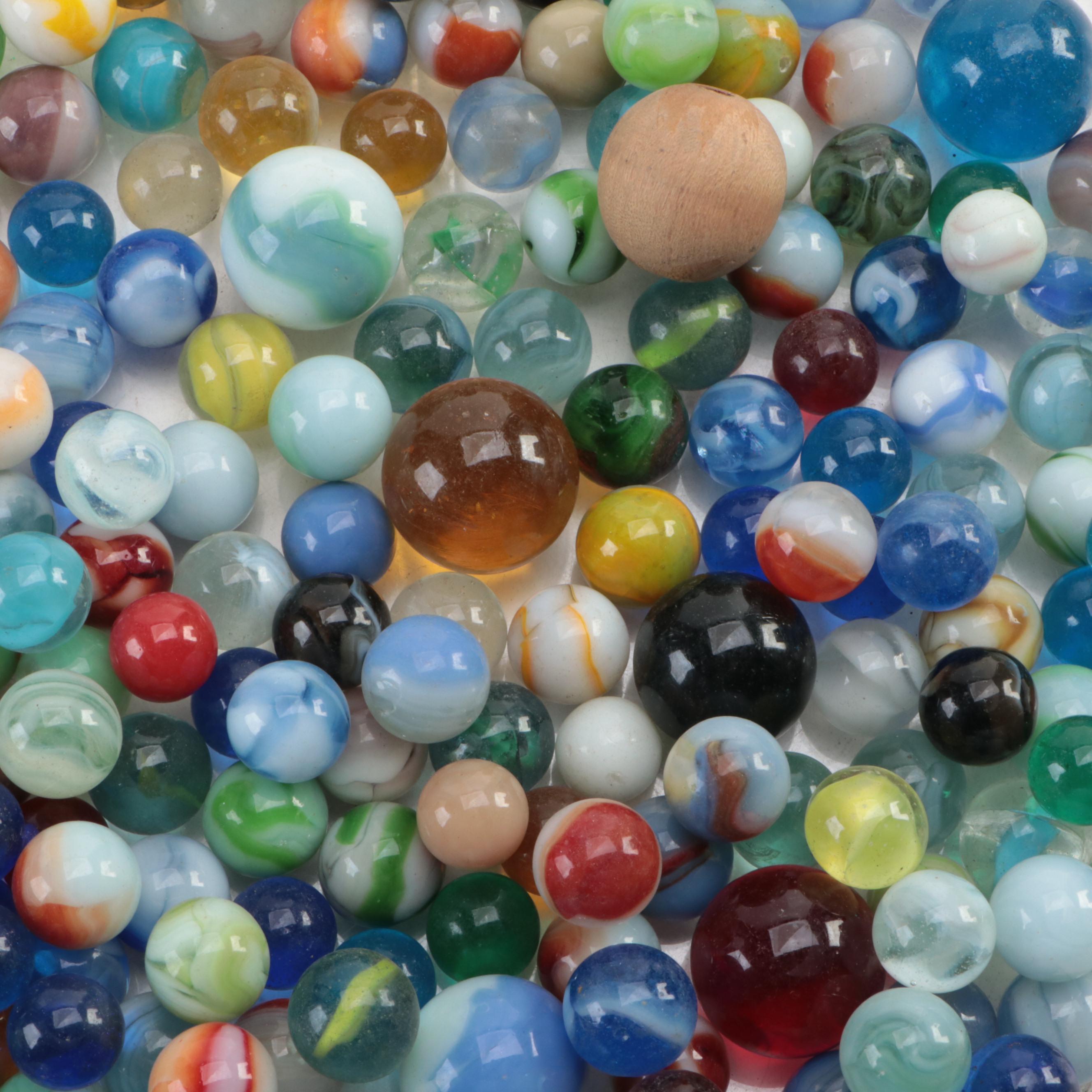 Clearies, Cat Eyes, Swirlies, Uranium Glass and More Marbles