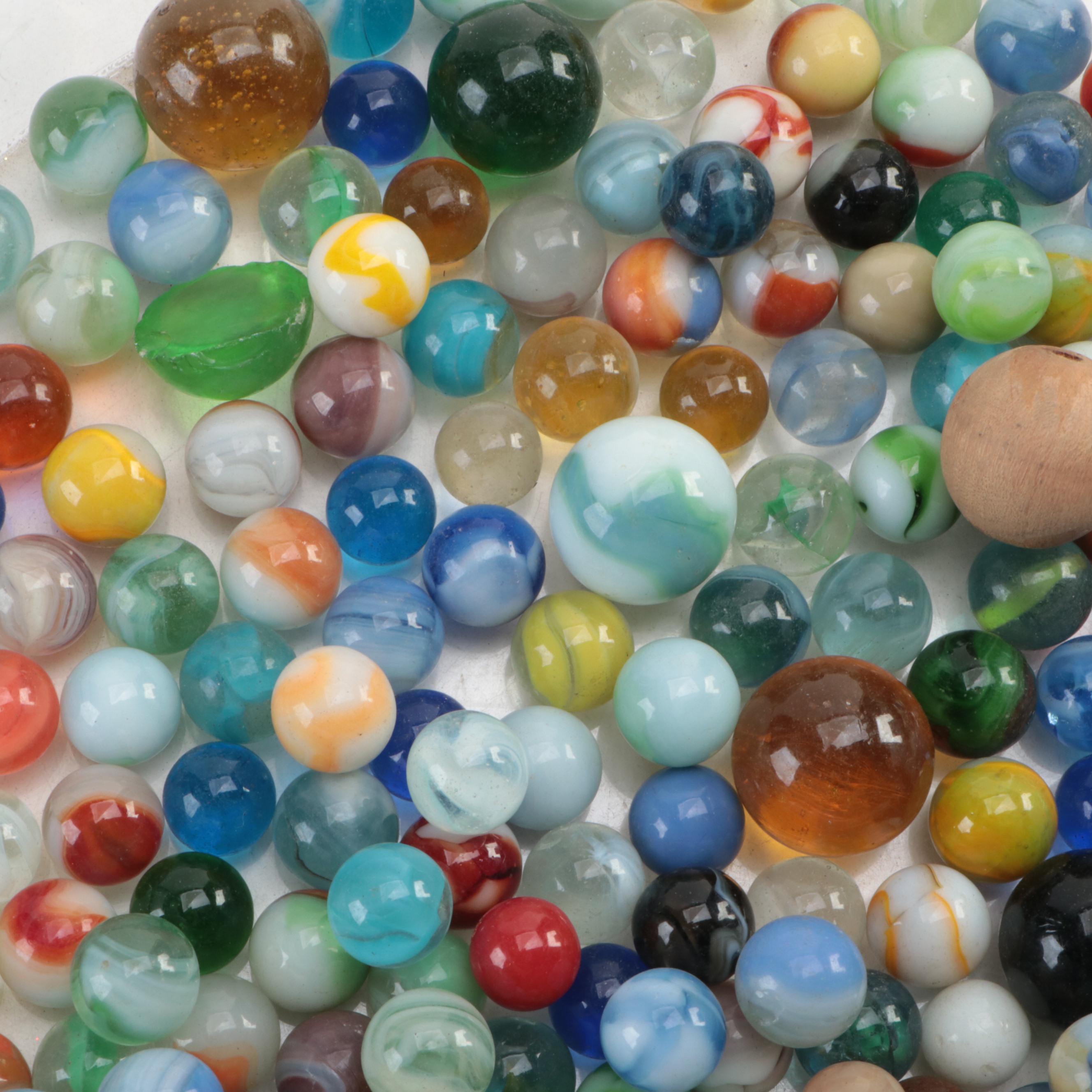 Clearies, Cat Eyes, Swirlies, Uranium Glass and More Marbles