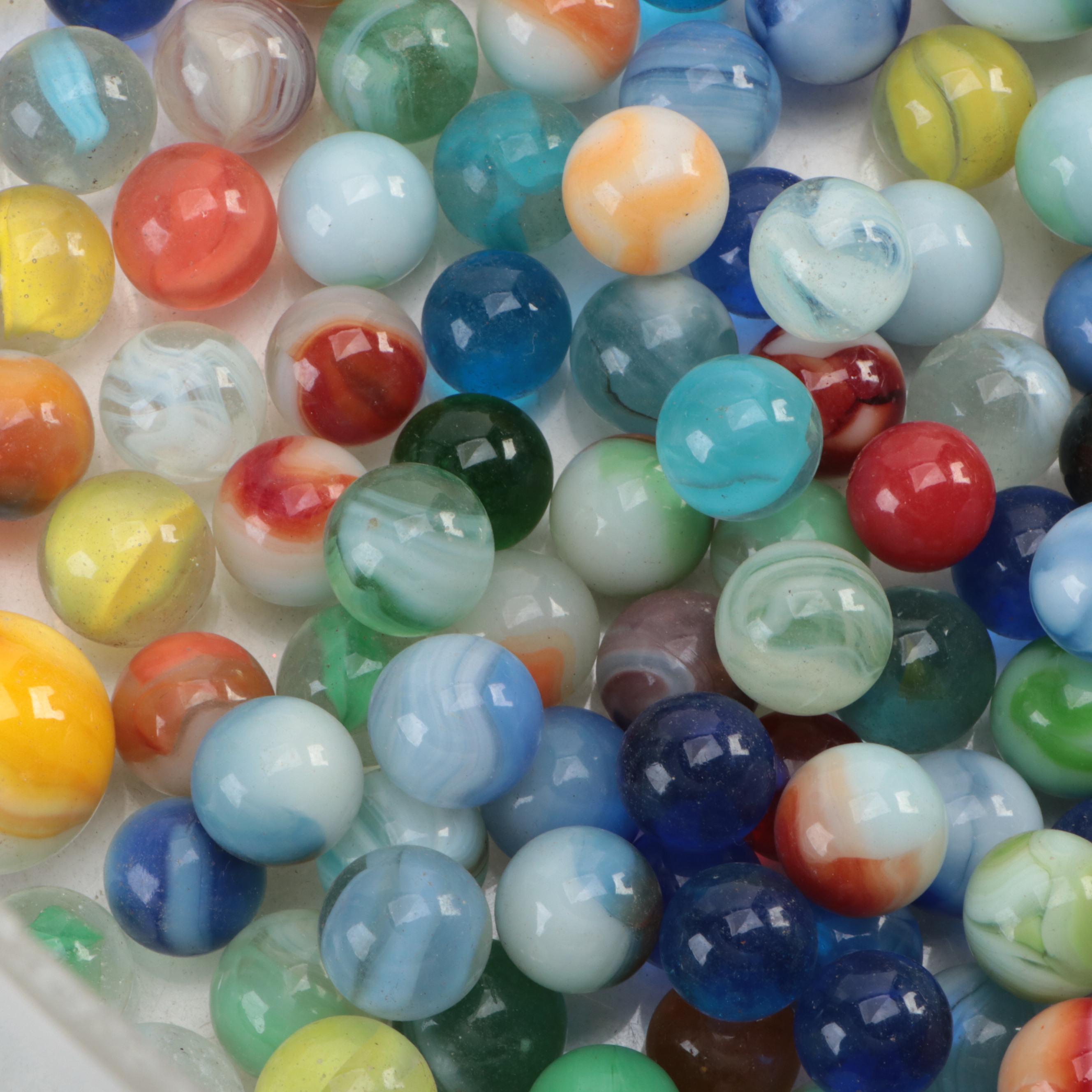 Clearies, Cat Eyes, Swirlies, Uranium Glass and More Marbles