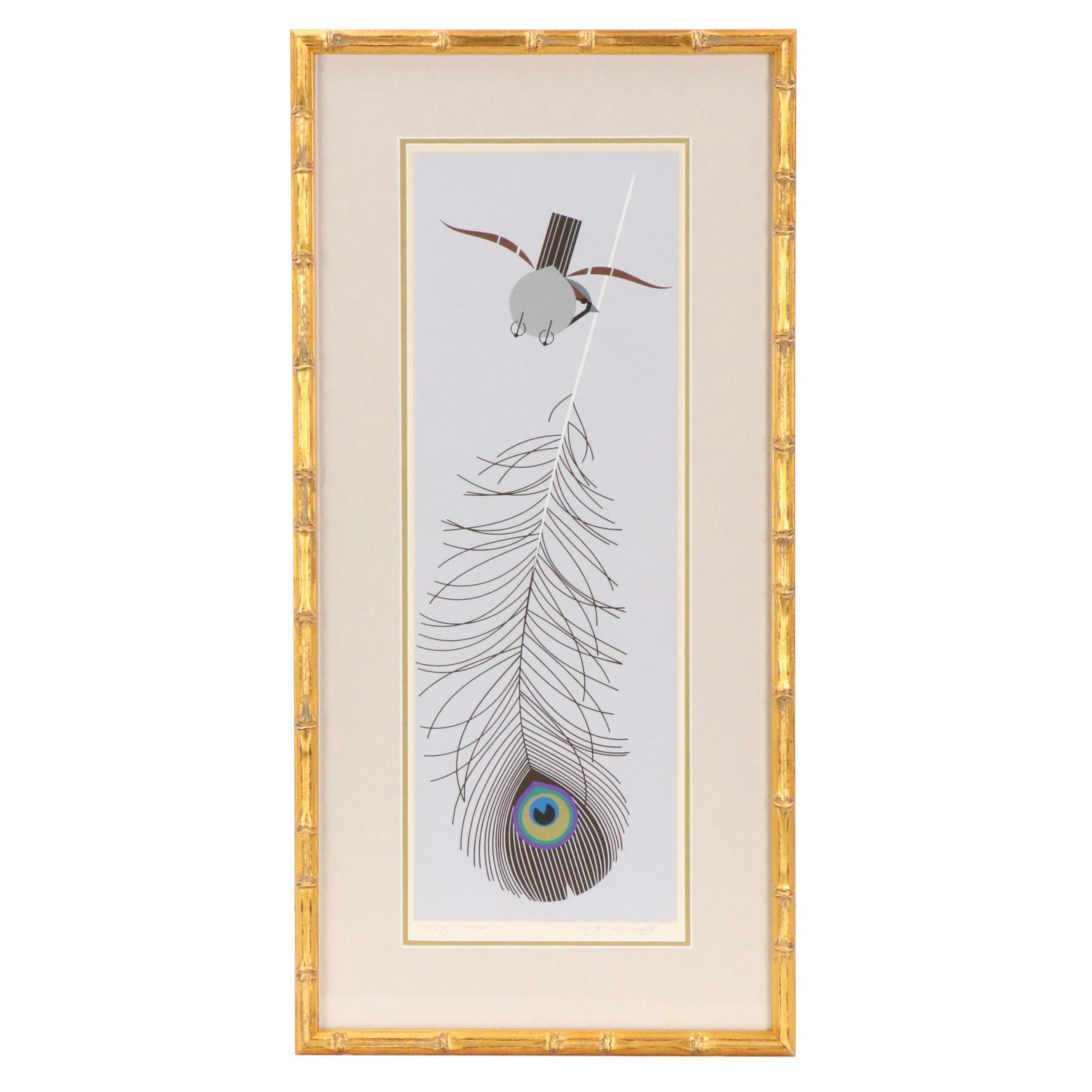 Charley Harper Modern Serigraph "Fine Feather"