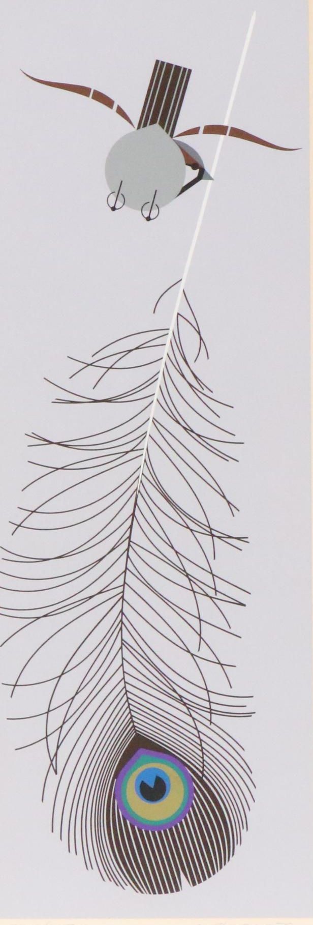 Charley Harper Modern Serigraph "Fine Feather"