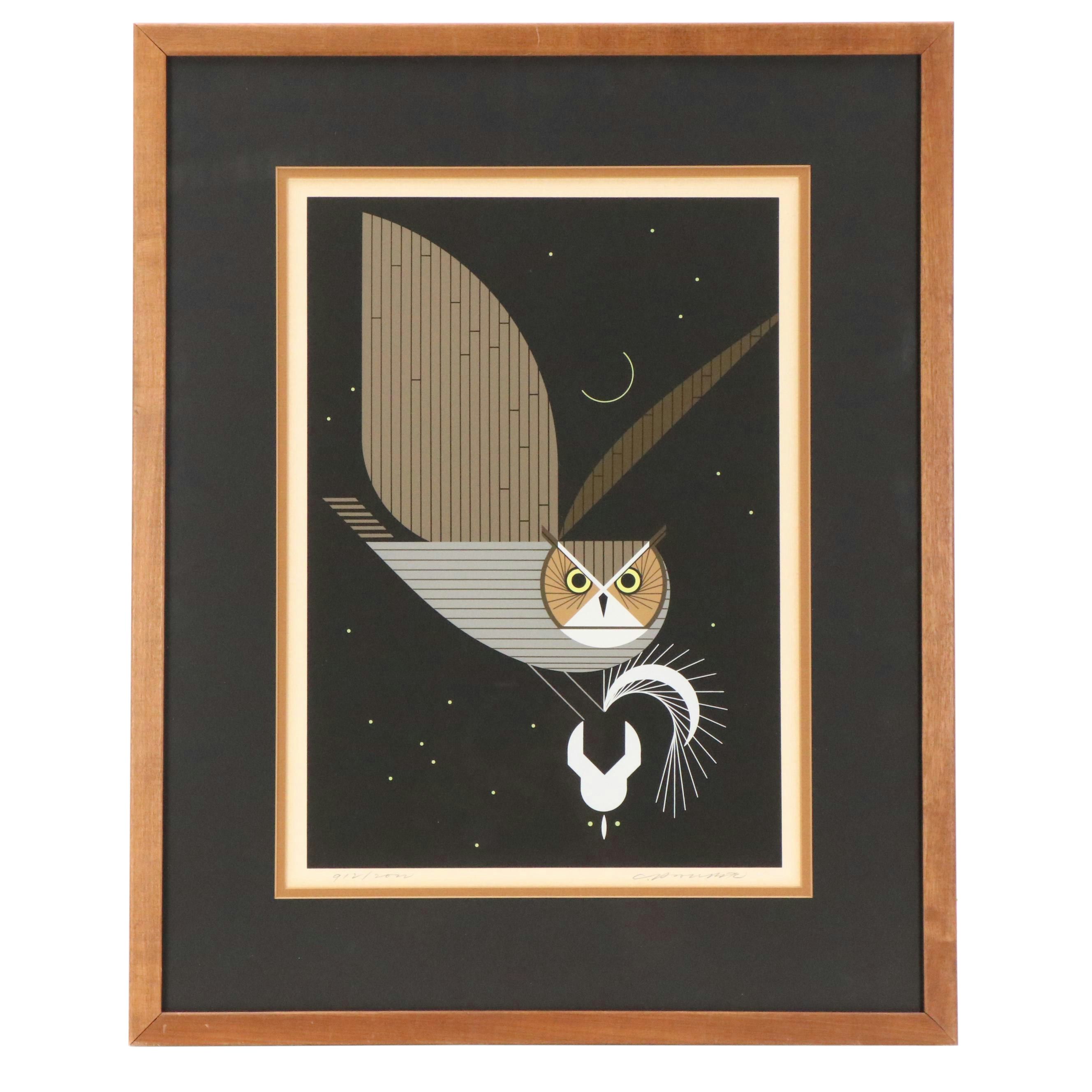 Charley Harper Modern Serigraph "Pfwhoooooooooo!"