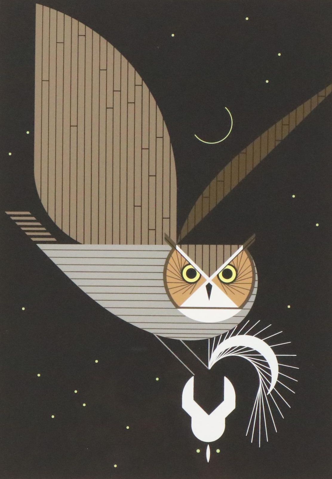 Charley Harper Modern Serigraph "Pfwhoooooooooo!"