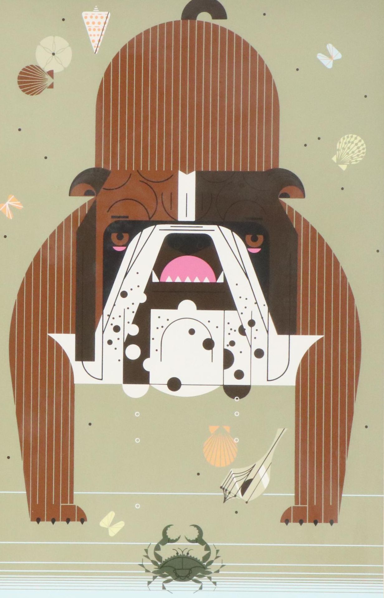 Charley Harper Modern Serigraph "Claws," 1975