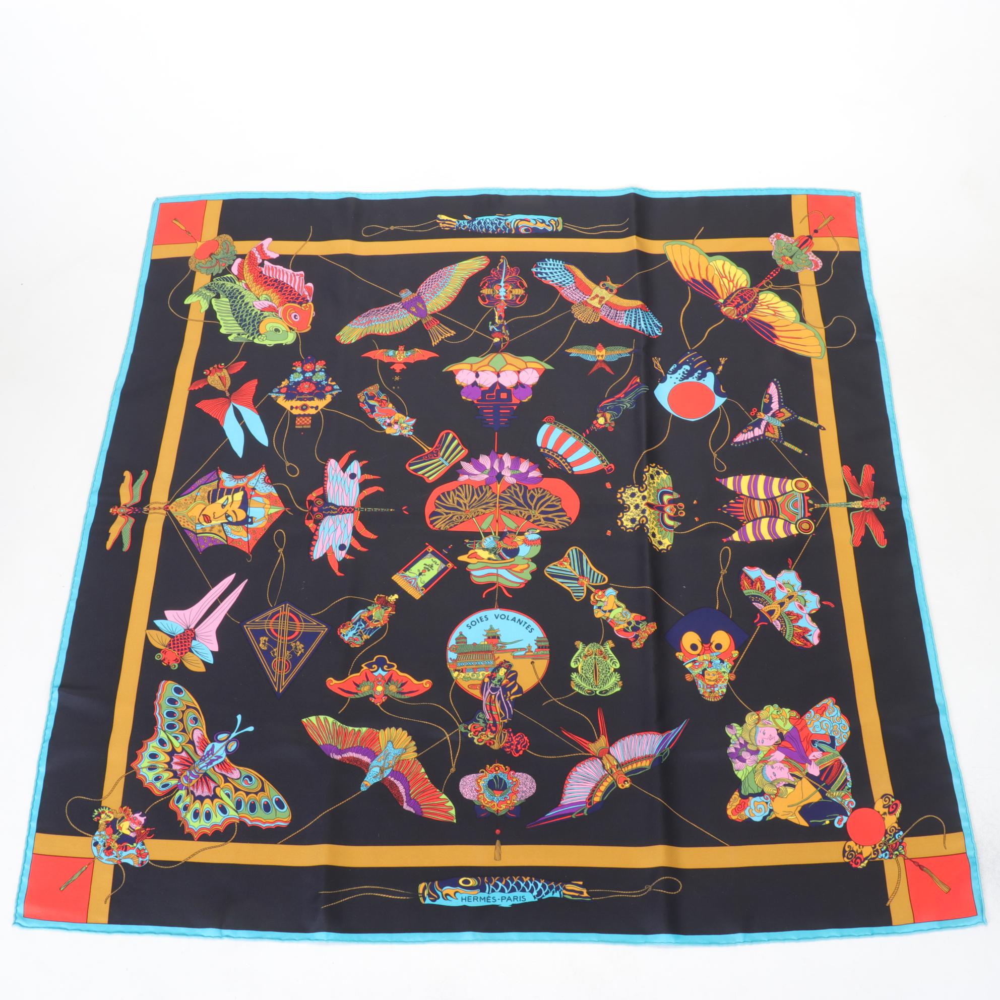 Hermès "Soies Volantes" Silk Twill Scarf
