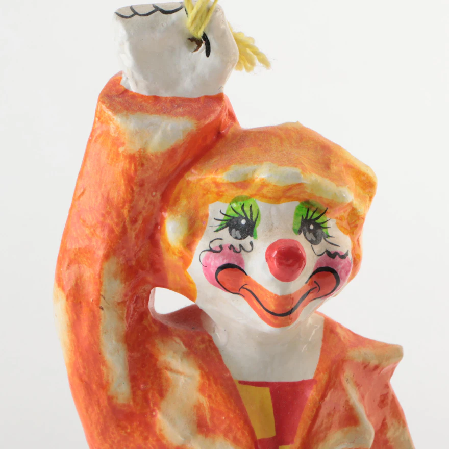 Smiling Circus Clown Hed, Ppier Mâché, 1930s t 1stDibs Smiling Circus Clown Hed, Ppier Mâché, 1930s t 1stDibs