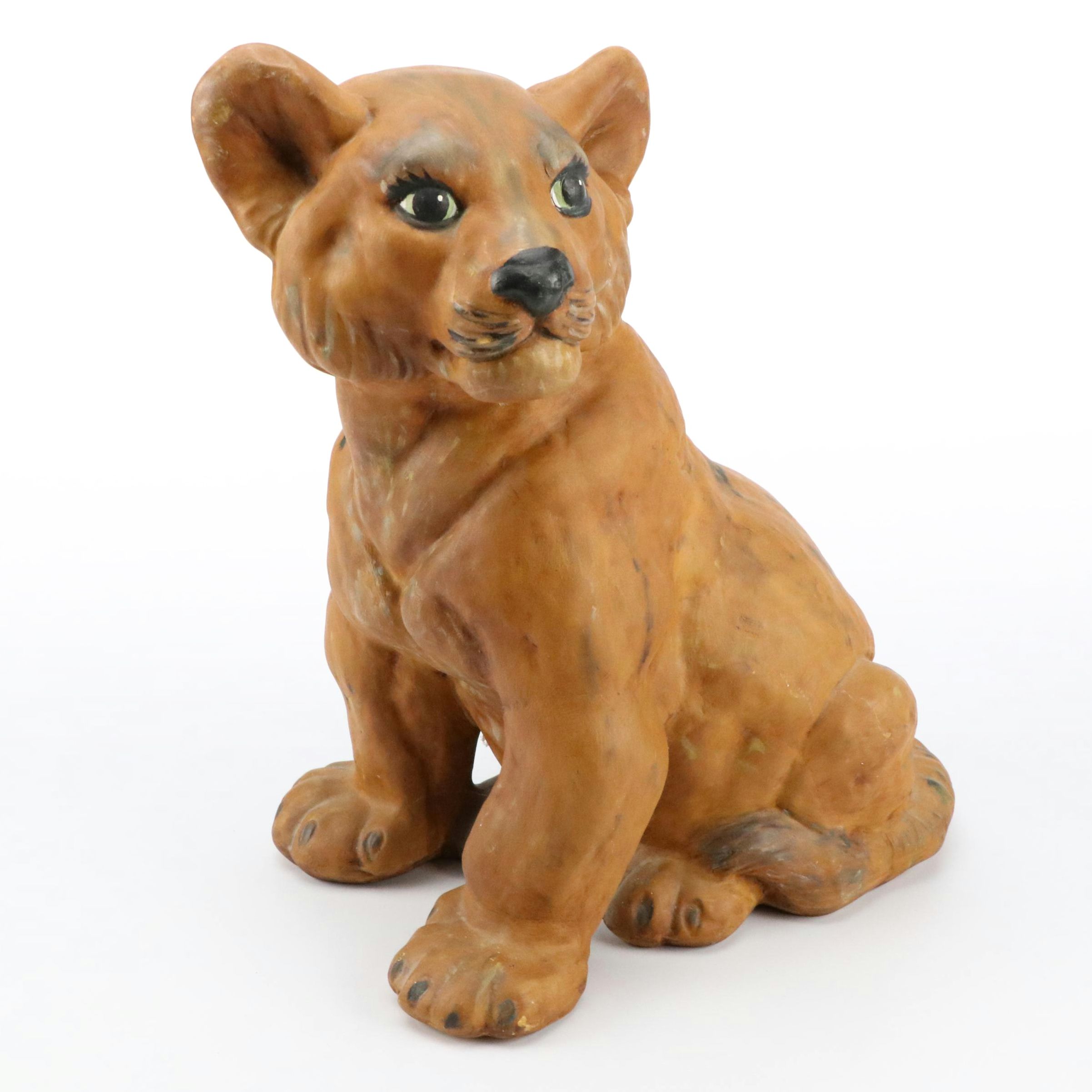 Ceramic Lion Cub Figurine