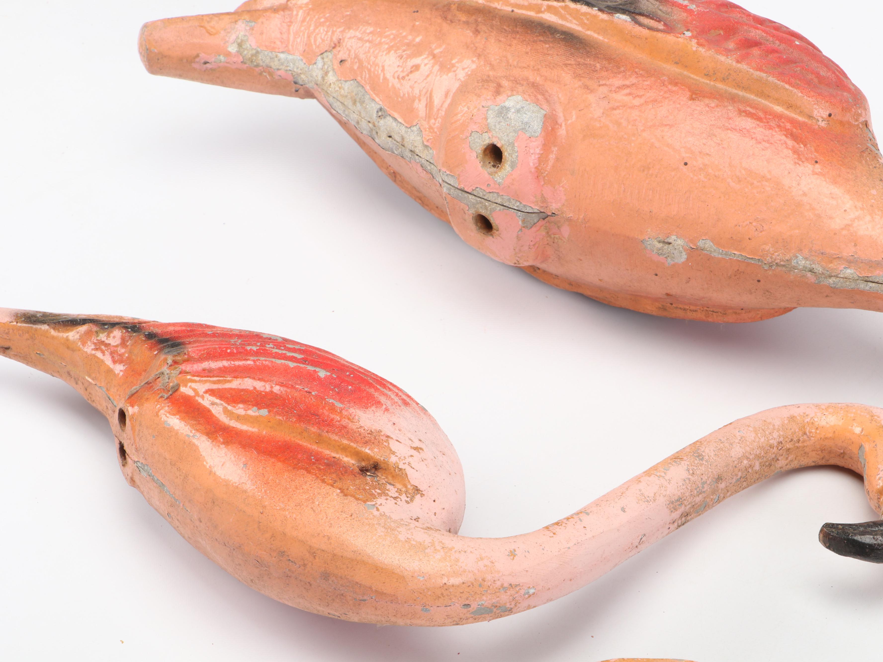 Mid Century Modern Style Aluminum Flamingo Lawn Ornaments