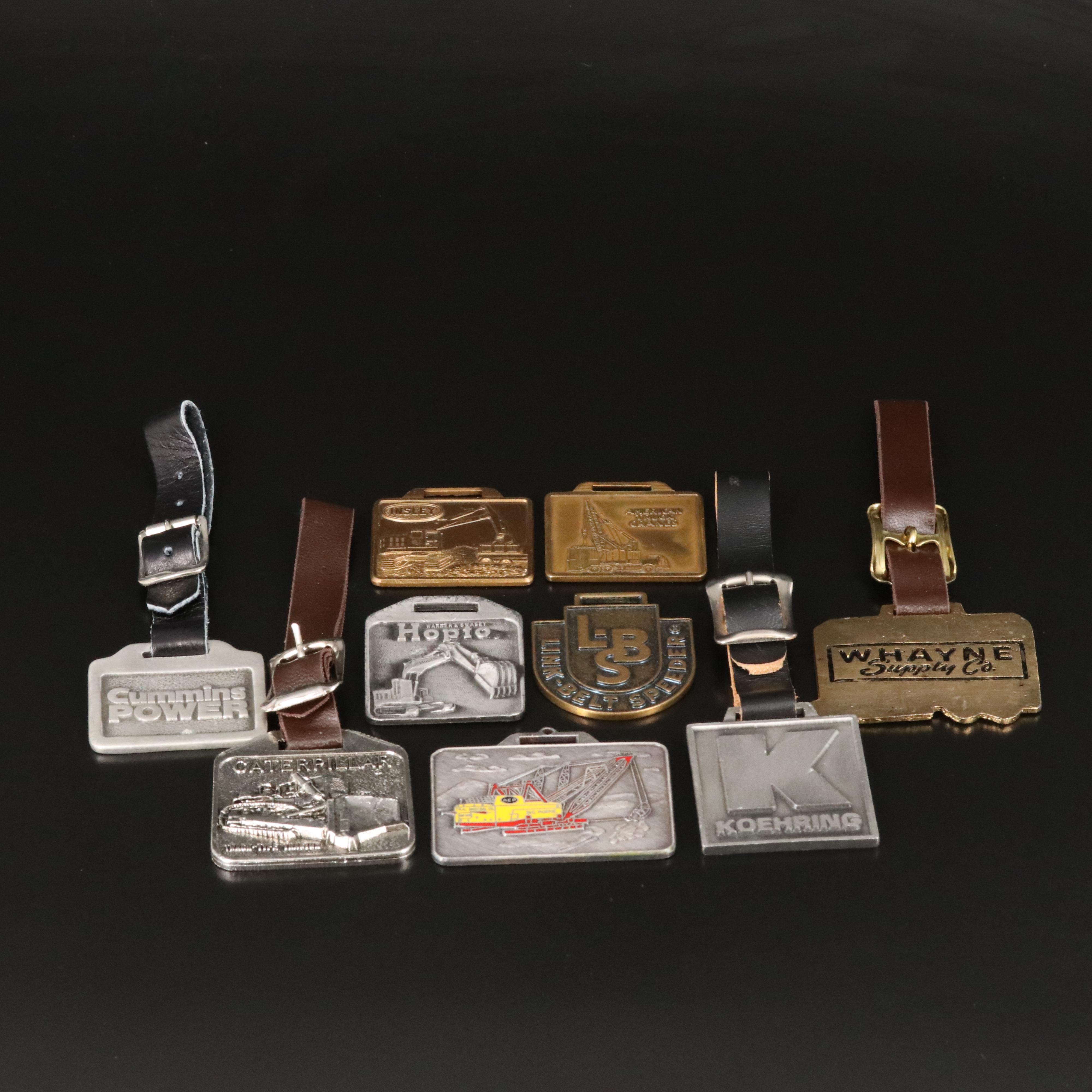 Construction Key Fobs Including Enamel