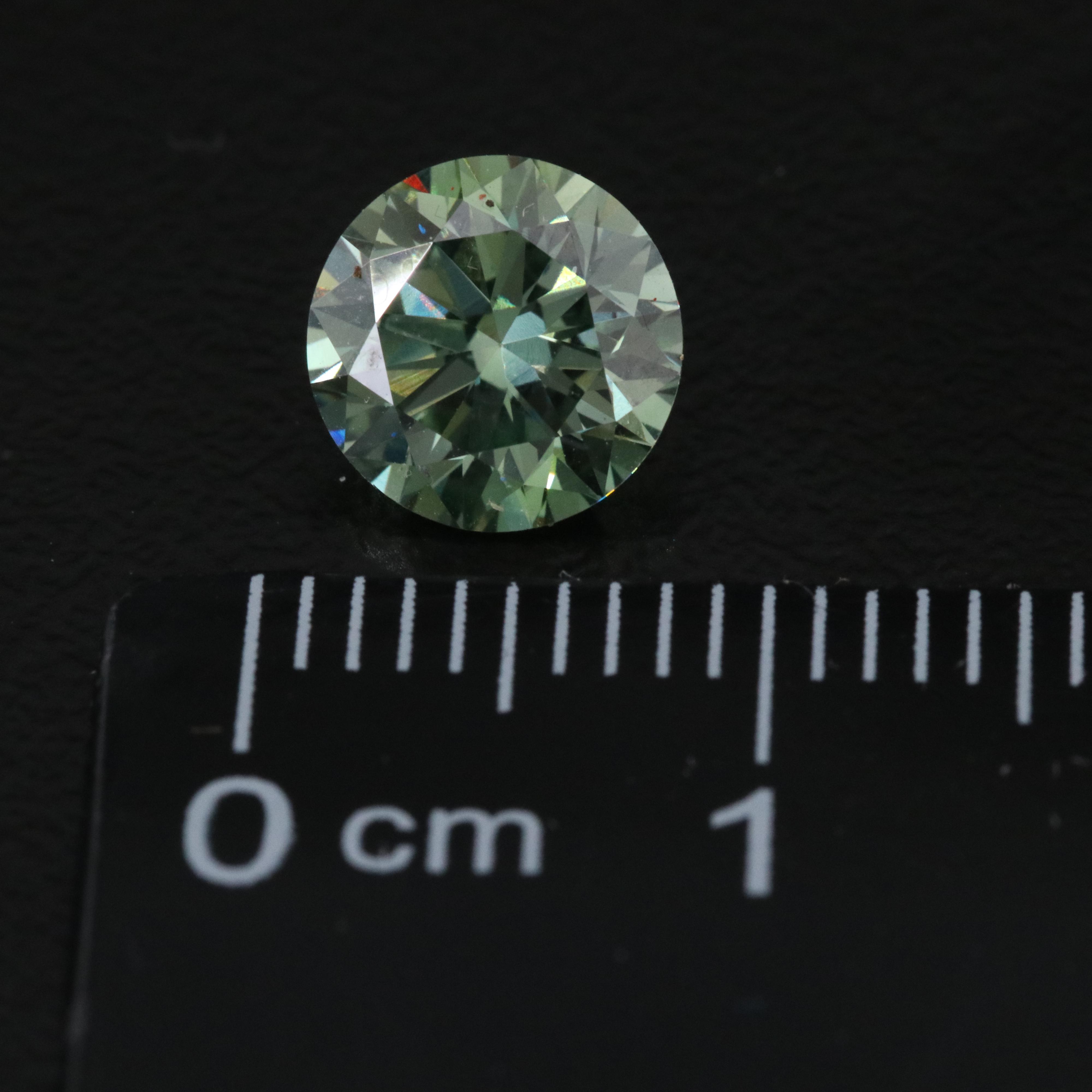 Loose 1.57 CT Lab Grown Fancy Green Diamond