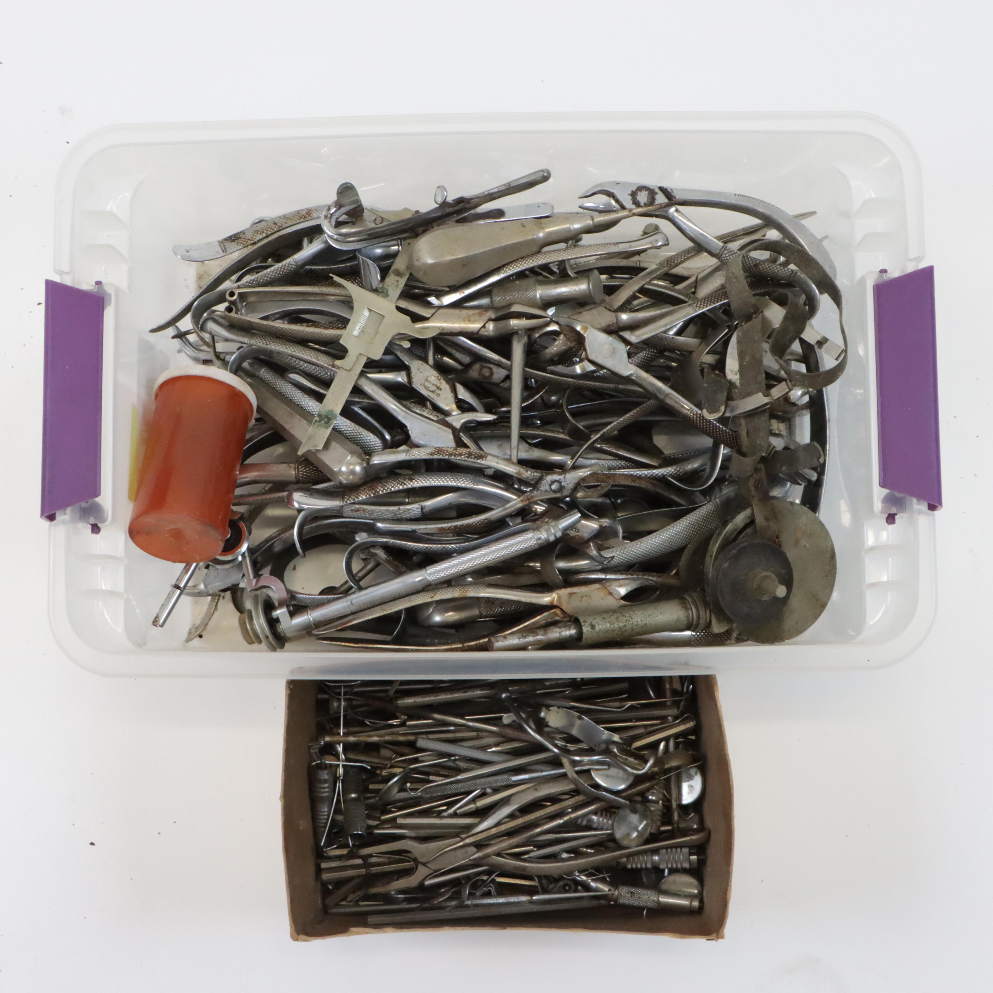 Clev-Dent Dentist's Foot-Operated Drill & Tools