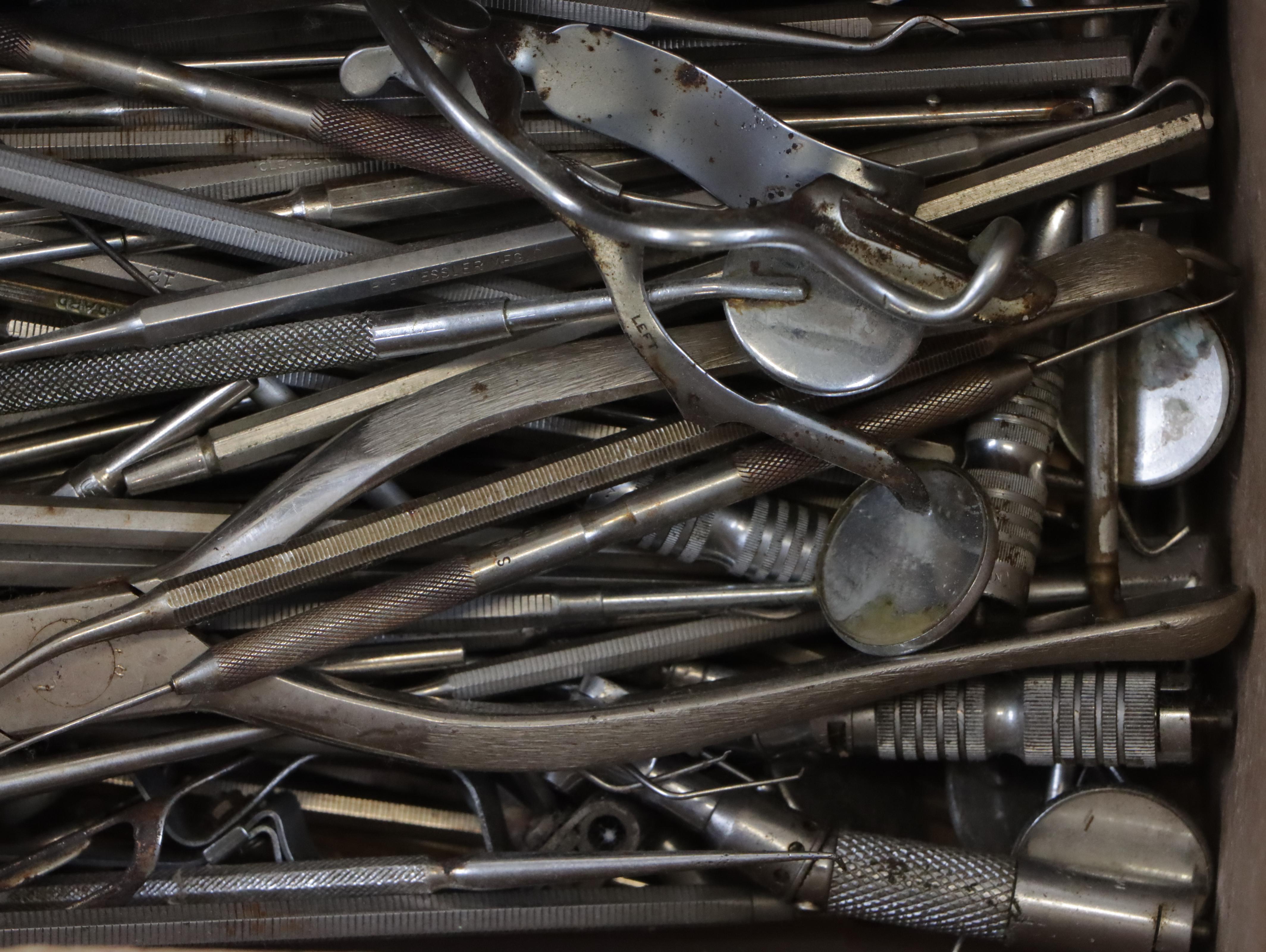 Clev-Dent Dentist's Foot-Operated Drill & Tools