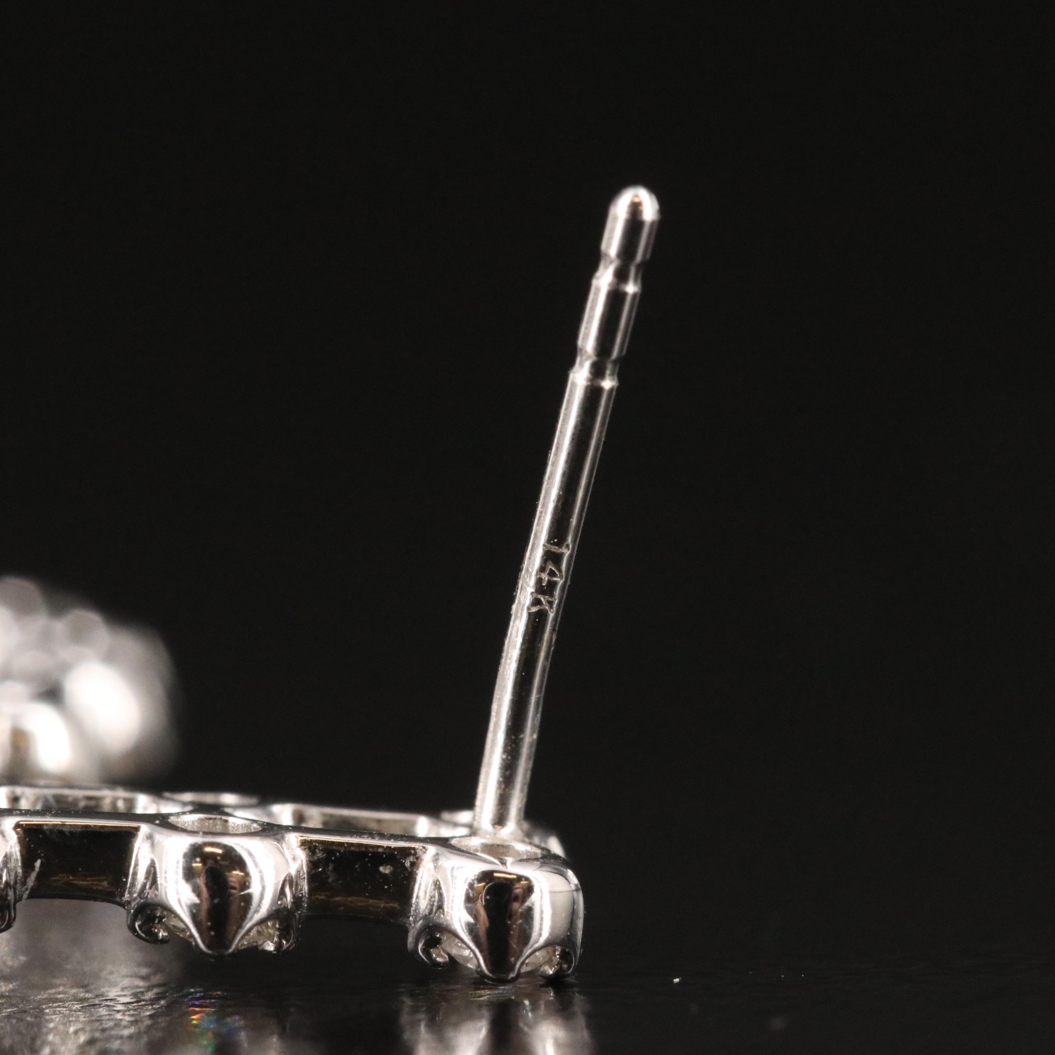 14K 3.18 CTW Diamond Circle Drop Earrings