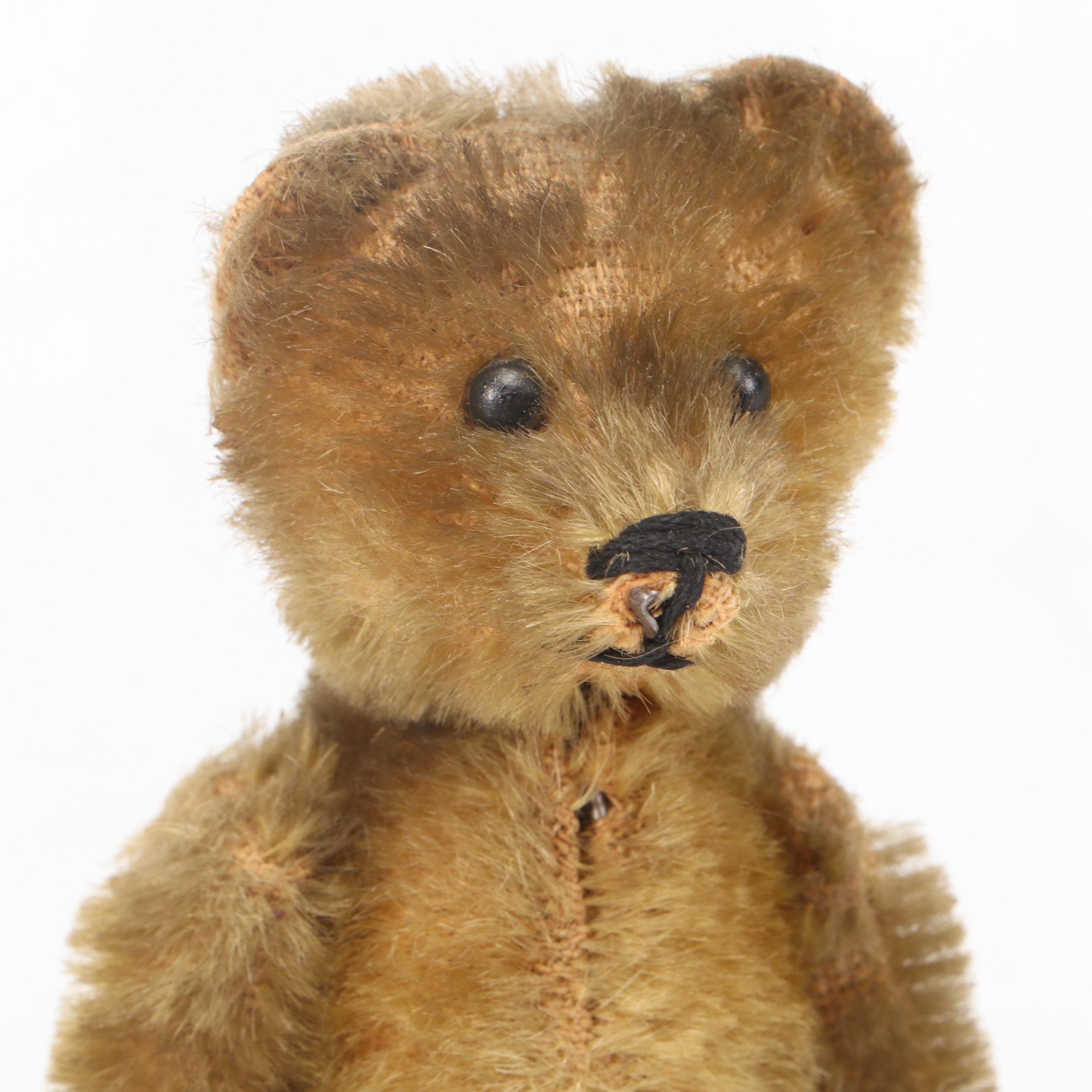 German Shuco Jointed Plush Bear Perfume Bottle