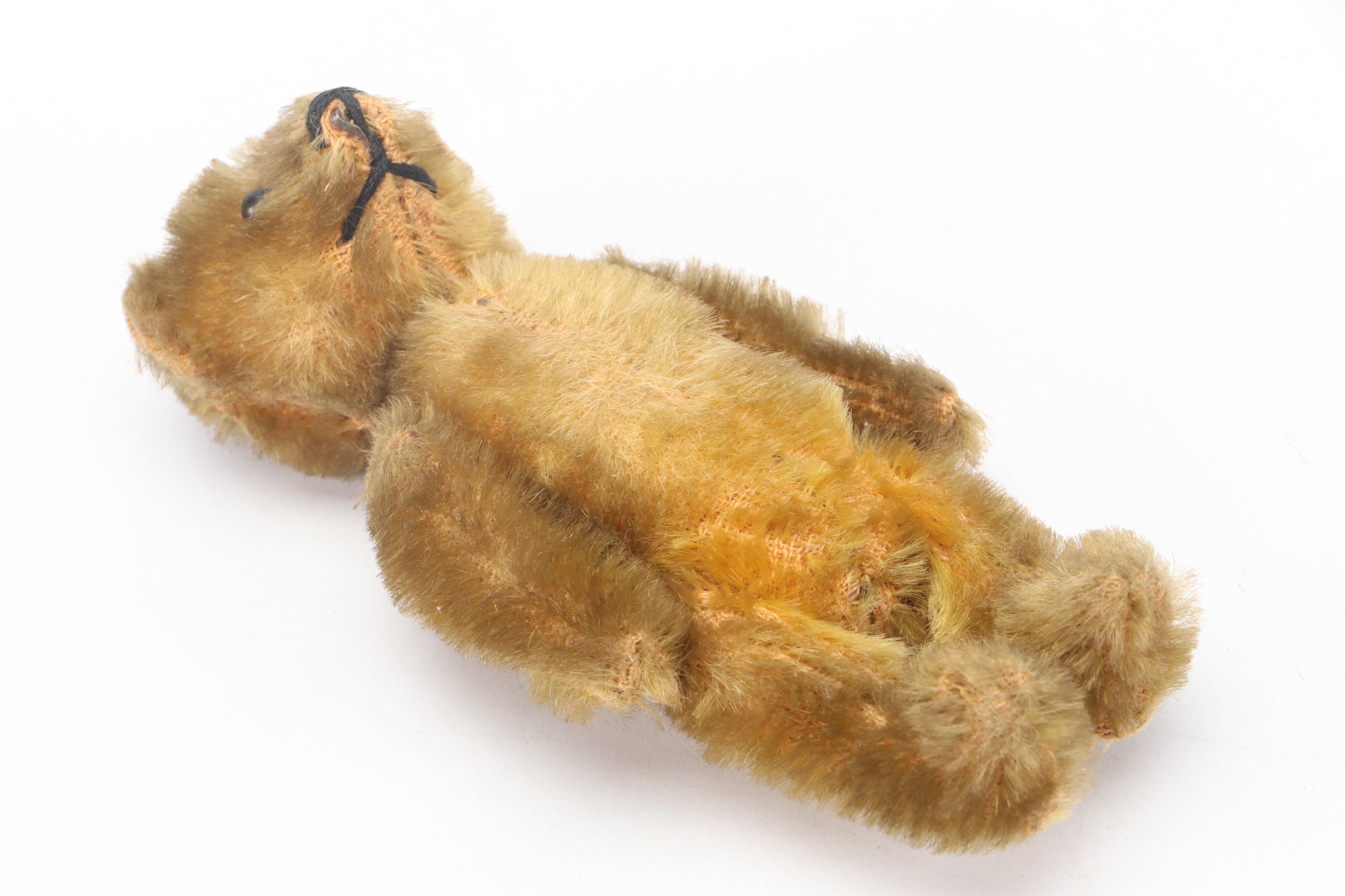 German Shuco Jointed Plush Bear Perfume Bottle