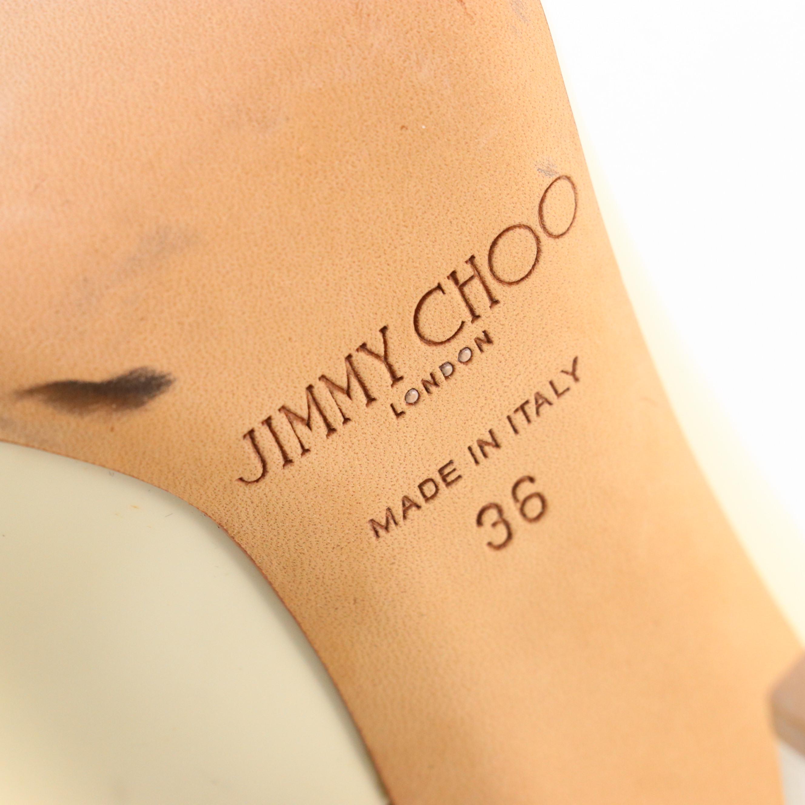 Jimmy Choo "Anouk" Pale Yellow Patent Leather Pointed-Toe Pumps