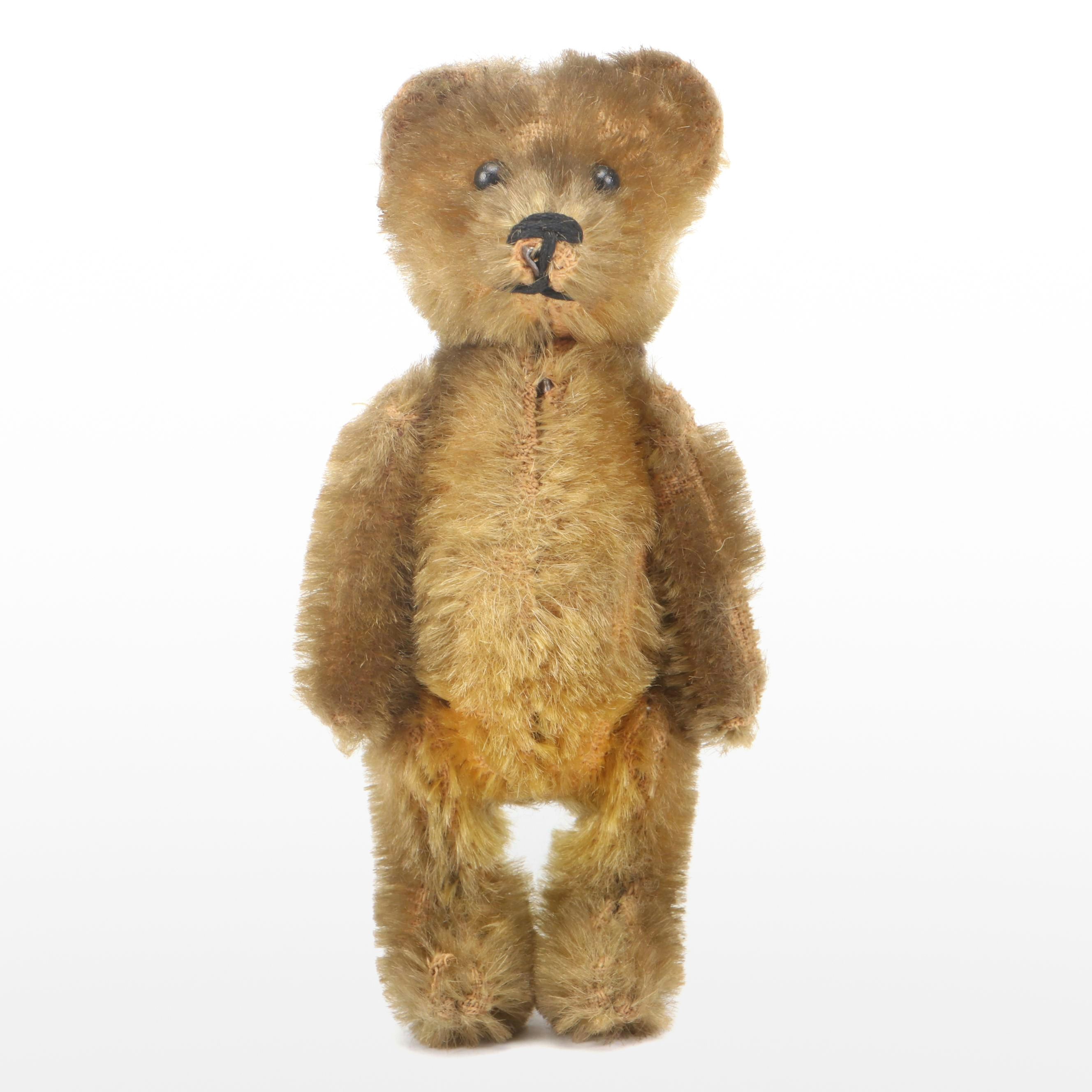German Shuco Jointed Plush Bear Perfume Bottle