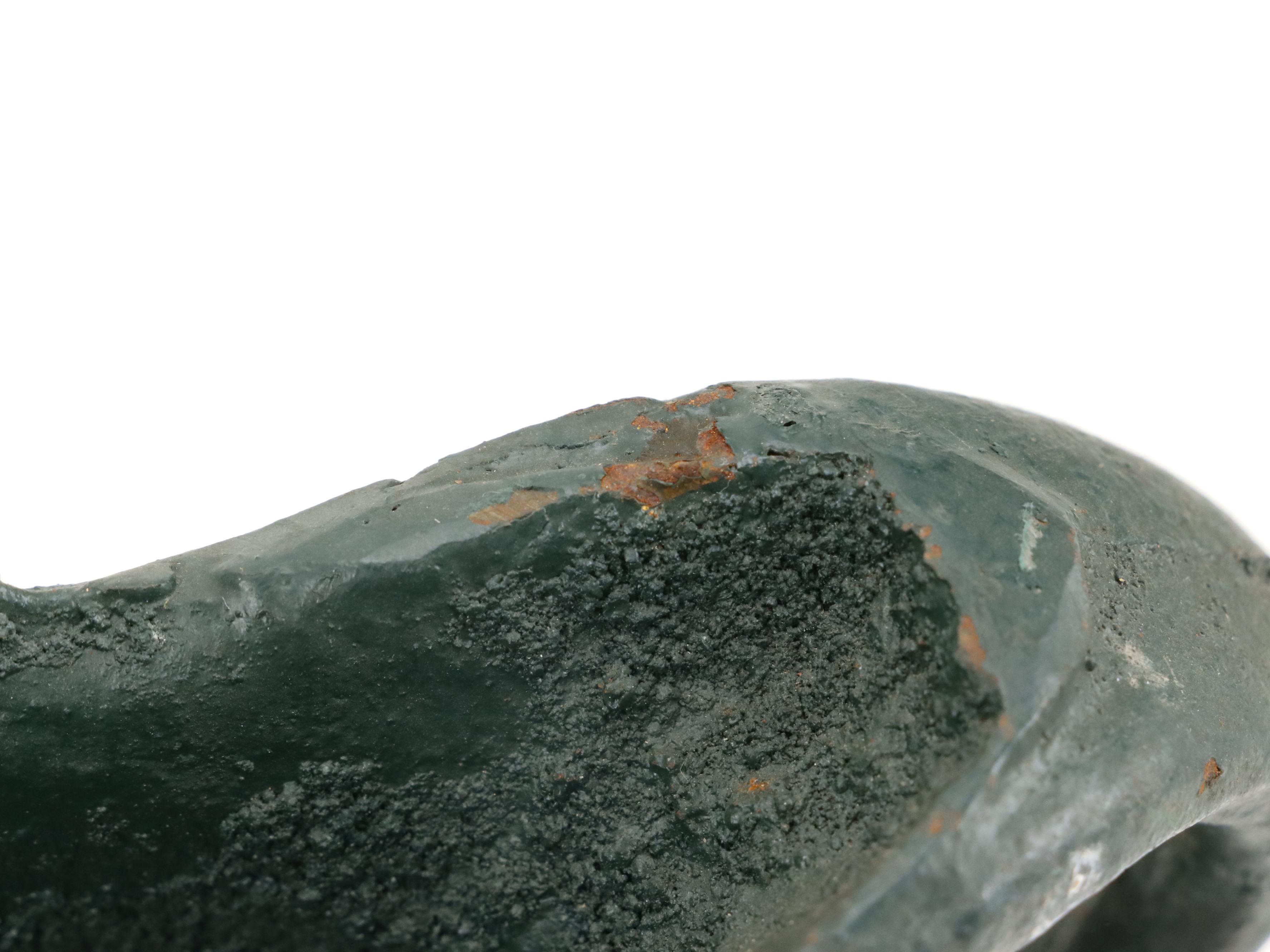 Art Nouveau Style Painted Cast Iron Planter Pair with Shell Motif