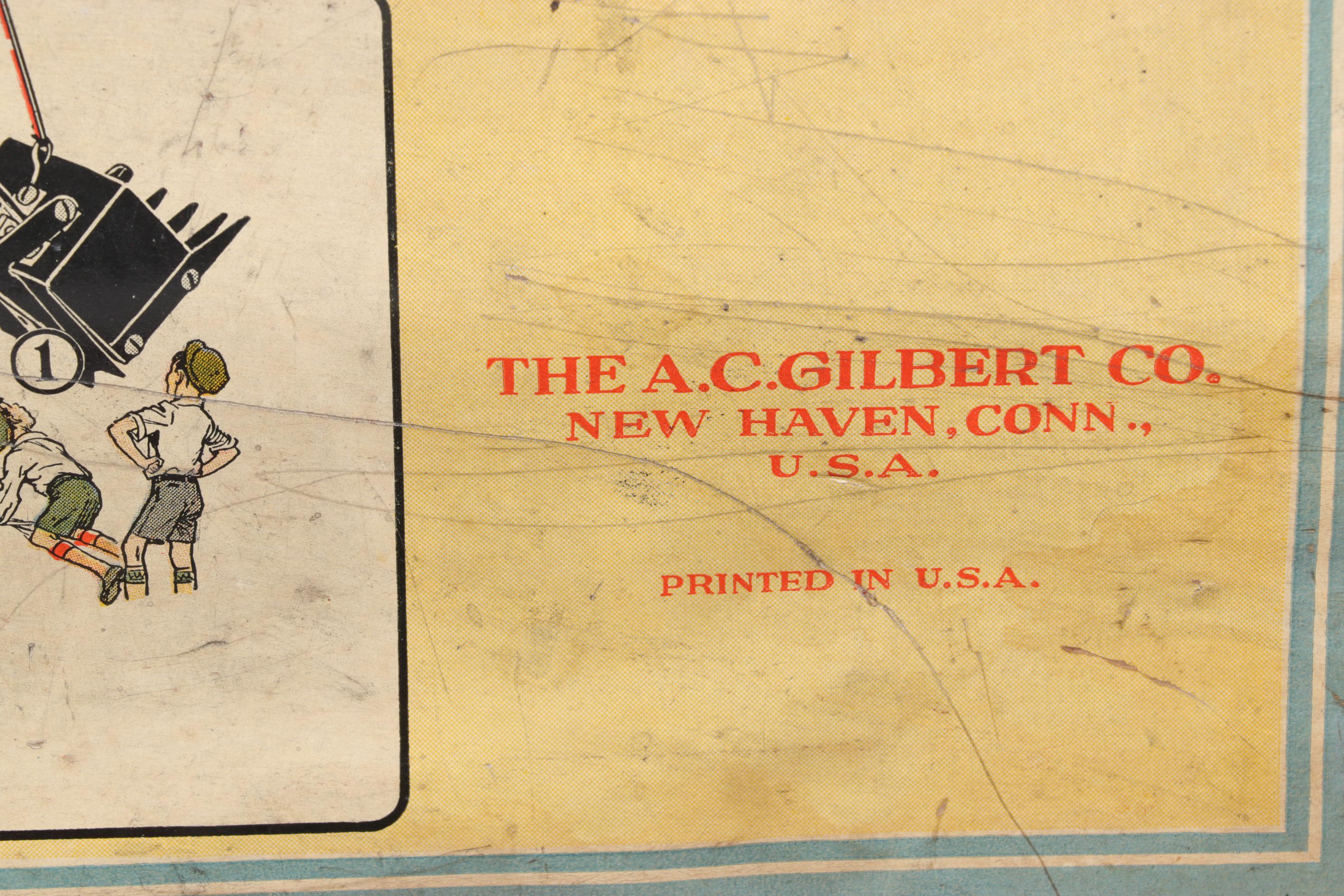Gilbert Erector Set No.7 in Wood Case, Mid 20th Century