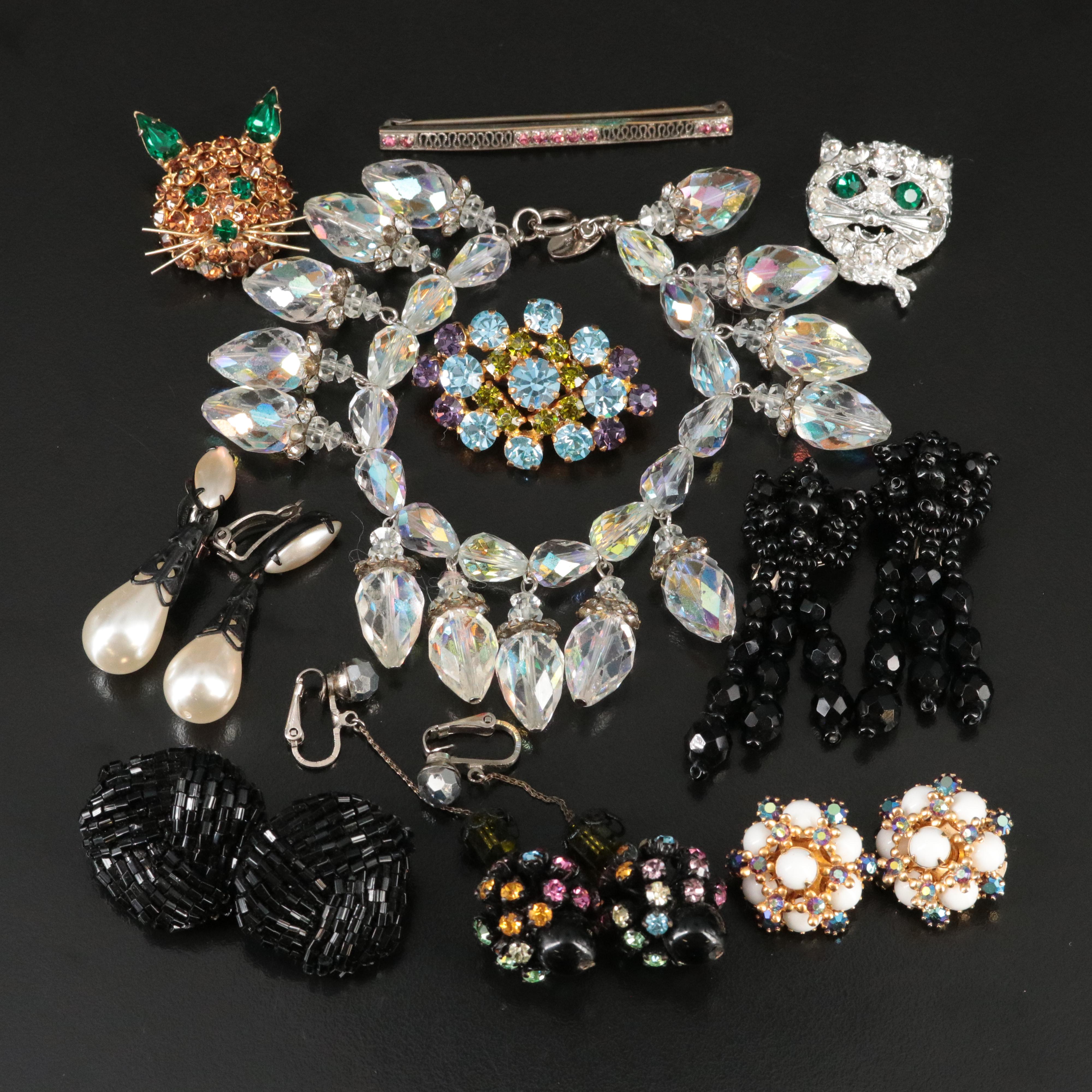 Vintage Jewelry Collection Including Weiss, Vendome and Austrian Crystal