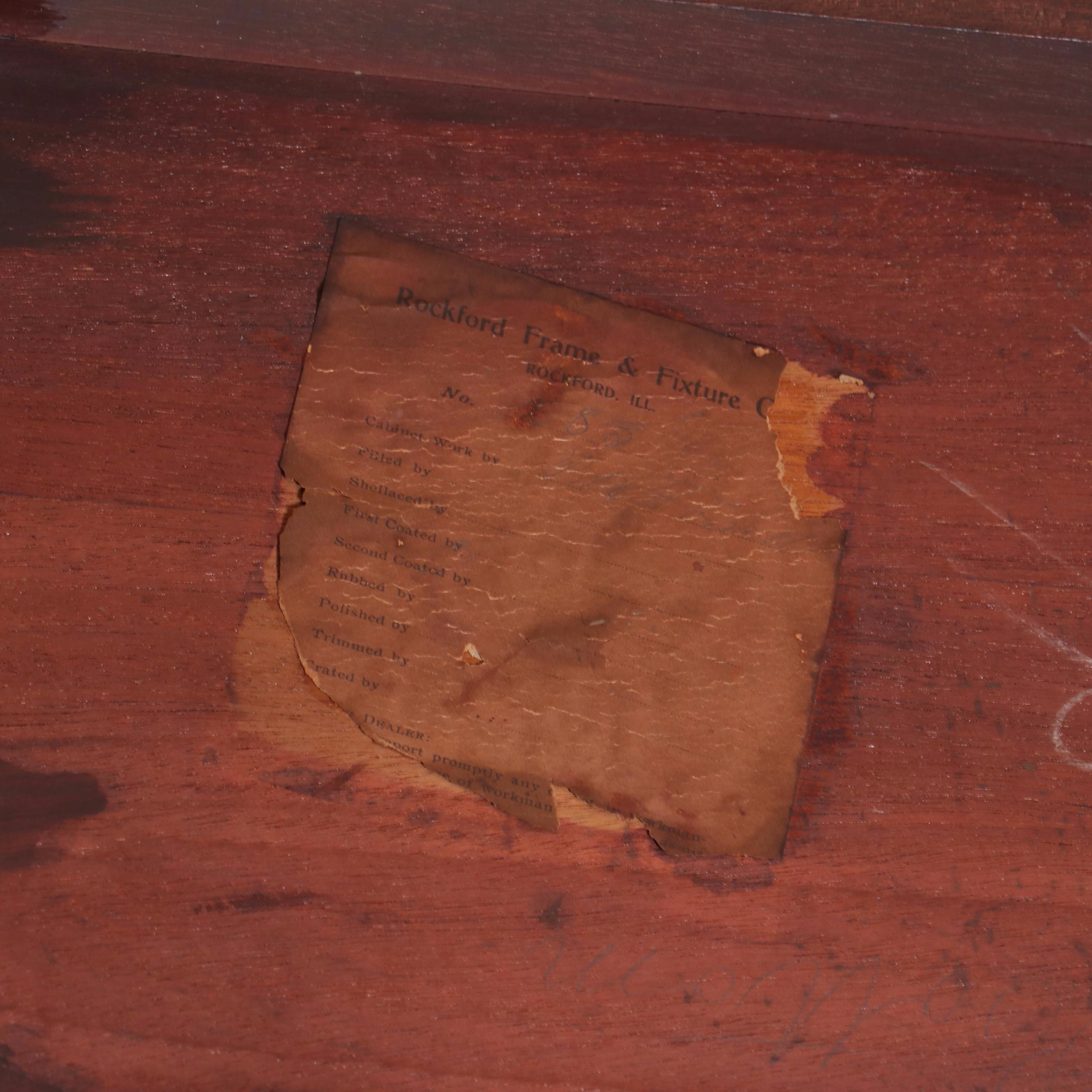 Rockford Frame & Fixture Co. Art Nouveau Mahogany Étagère, Early 20th Century