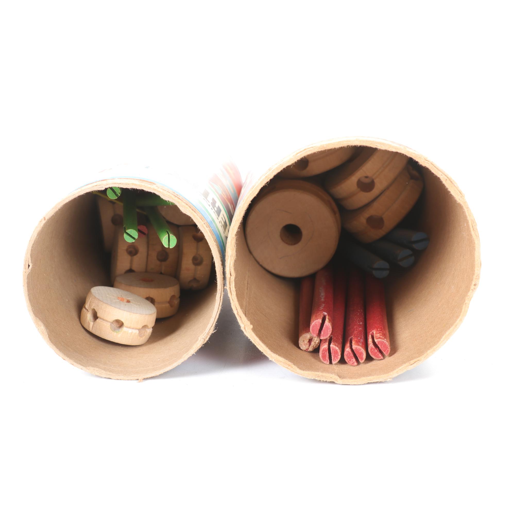 Makit Toy, Pixie "Build A Toy" and Tinkertoy Building Sets